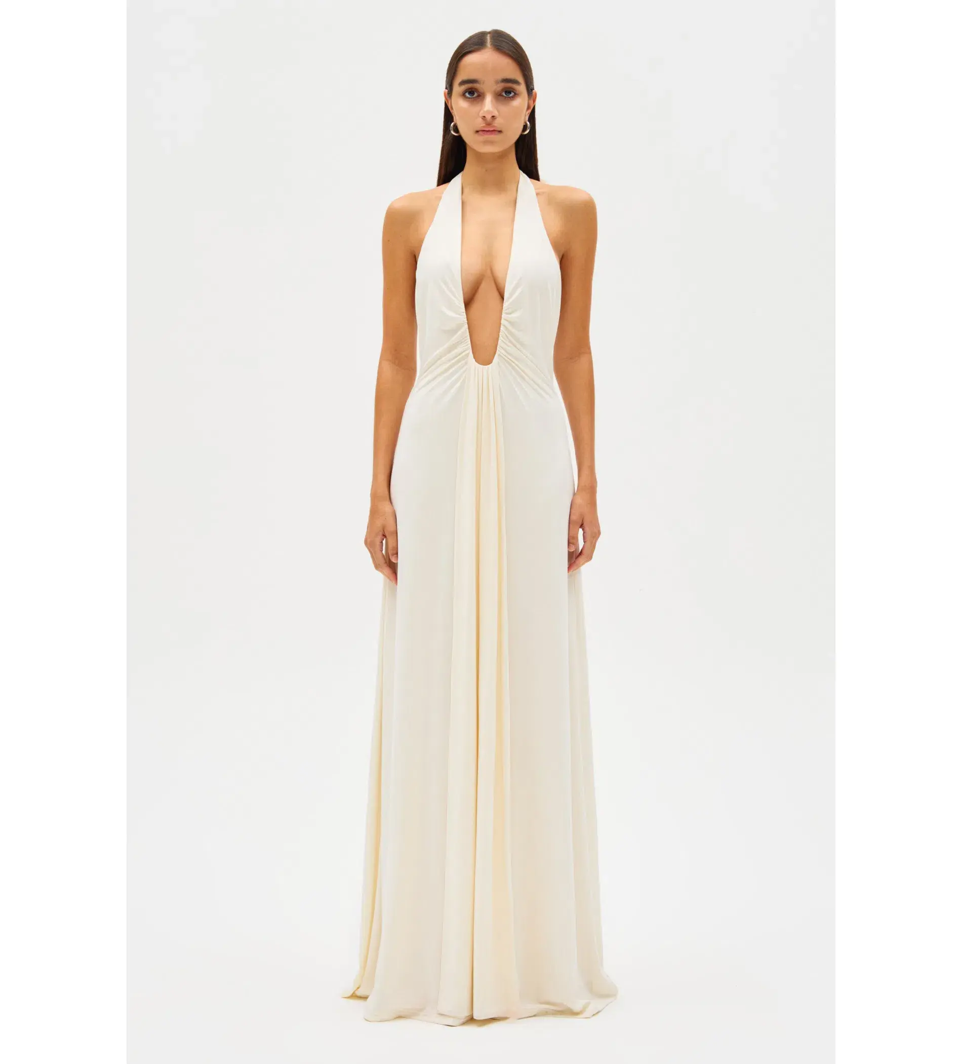 MISHA Jennifer Cupro Maxi Dress Ivory Size 4  - Image 1