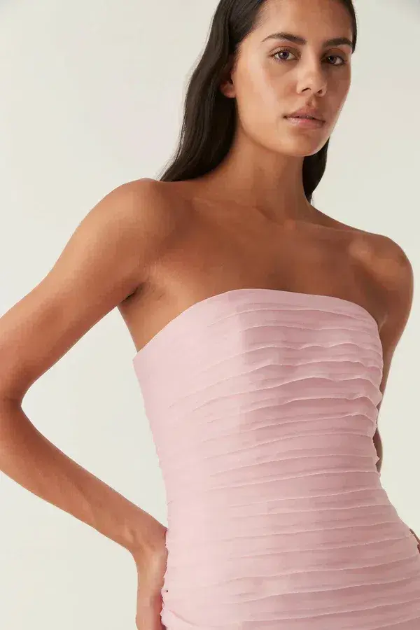 Aje Soundscapes Maxi Dress in Chalk Pink Size 6  - Image 3