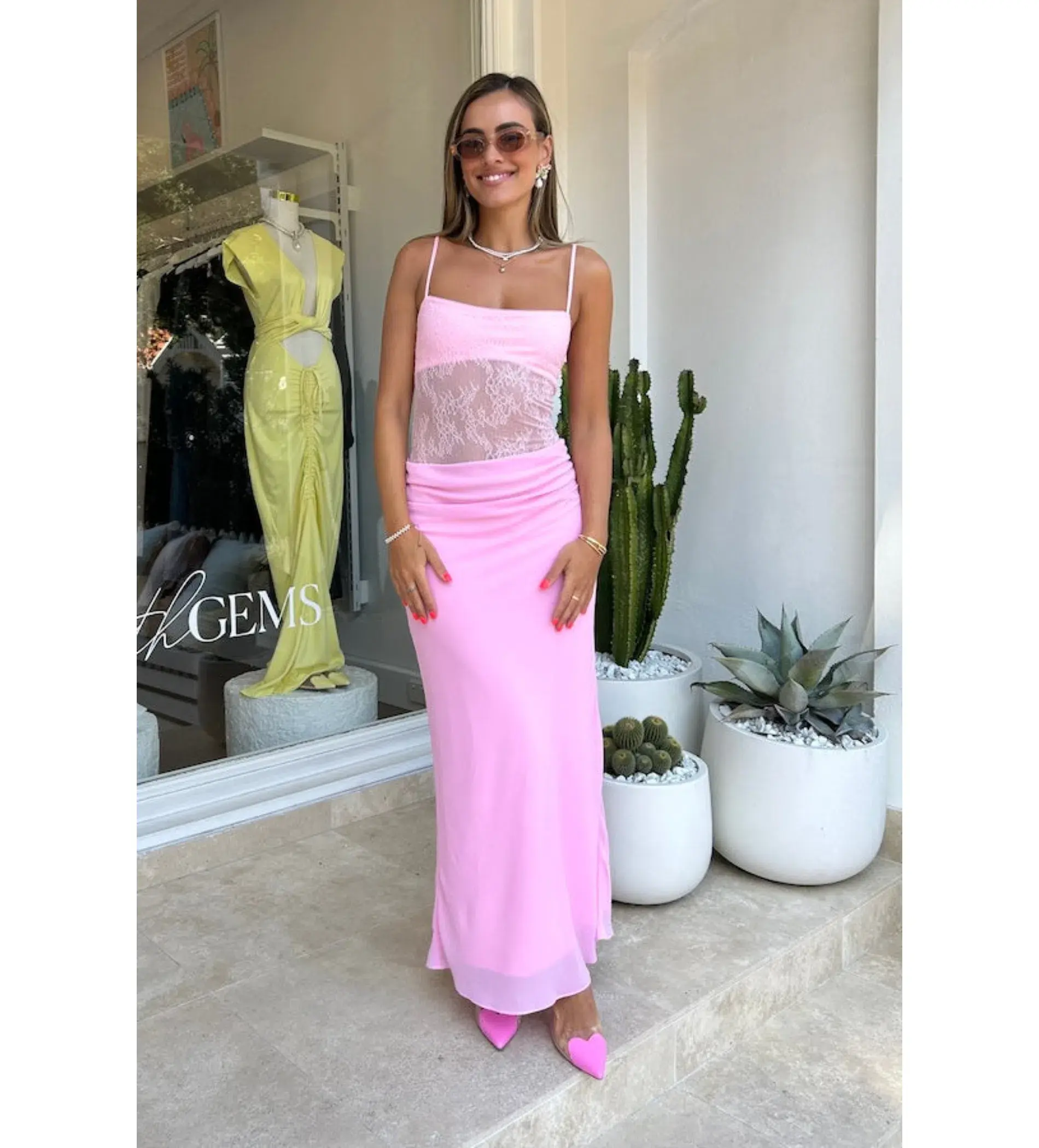Benni  Gabriel Maxi Dress Pink Size 6  - Image 1