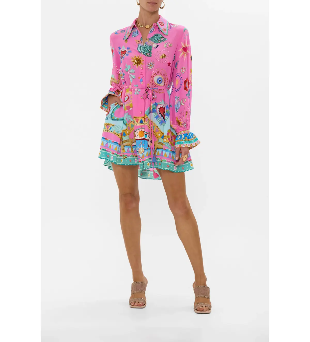 Camilla Shift Shirt Dess Rainbow Roads Size XS/Au 8  - Image 1