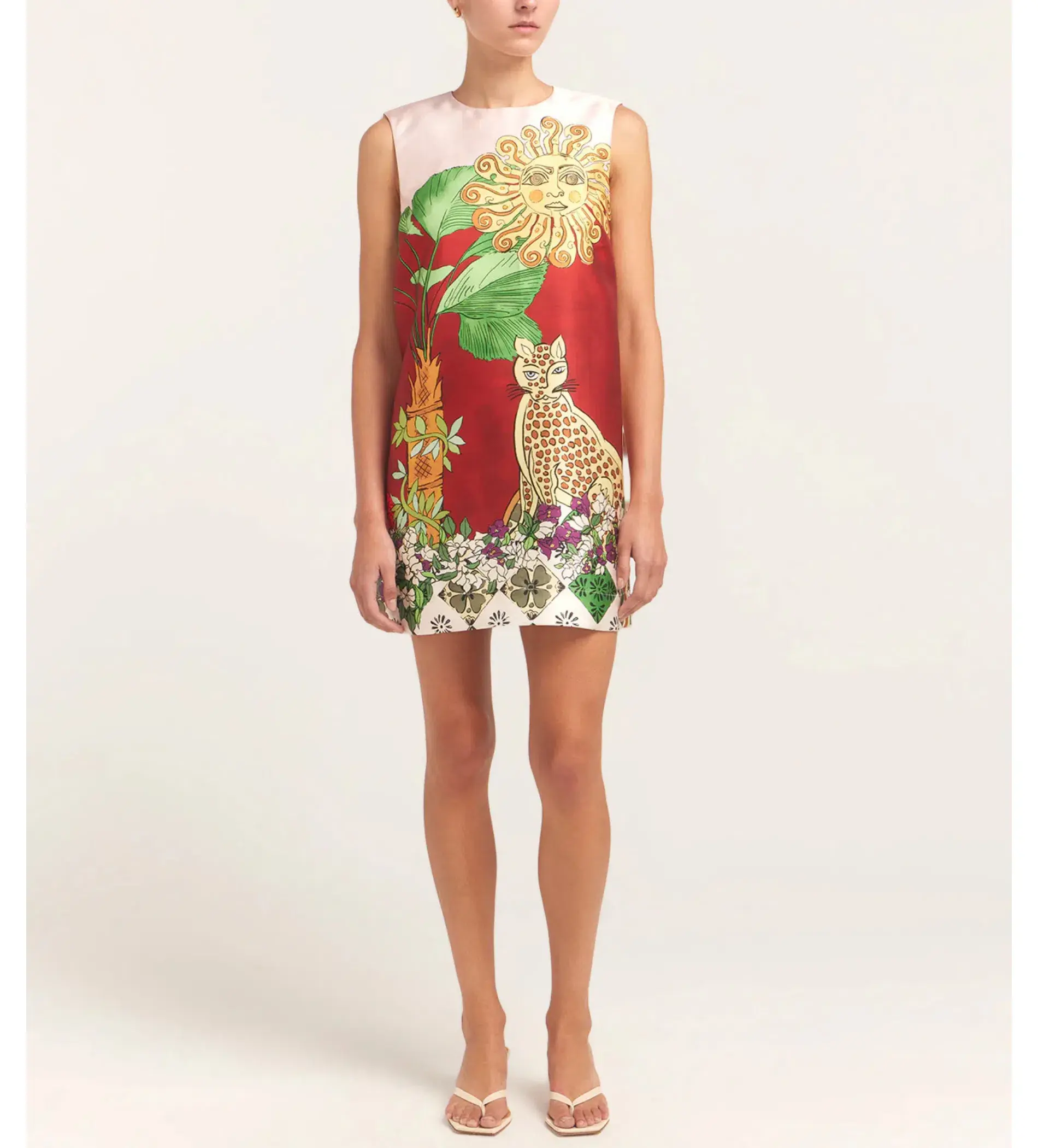 Alemais Tiger Mini Dress Multi Size AU 6 - Image 1