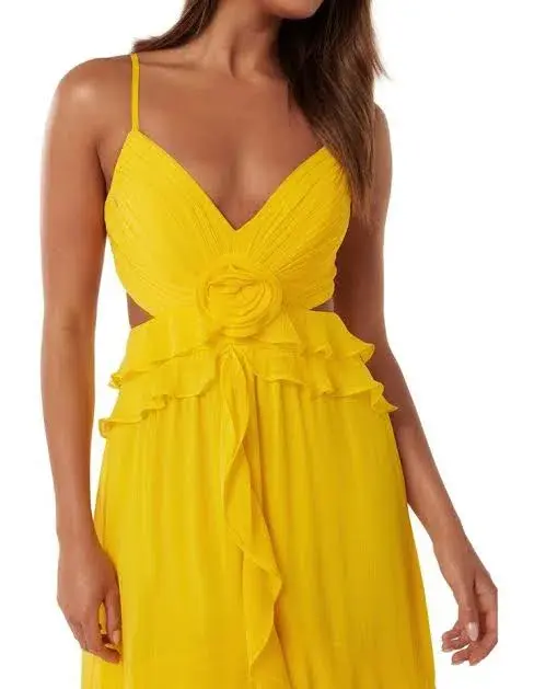 Forever New Harper Ruffle Maxi Dress Daffodil Size 8 for rent on The Volte - main image