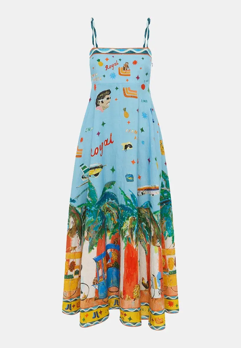 Alemais All Aboard Sundress Multi Size 6 for rent on The Volte - main image