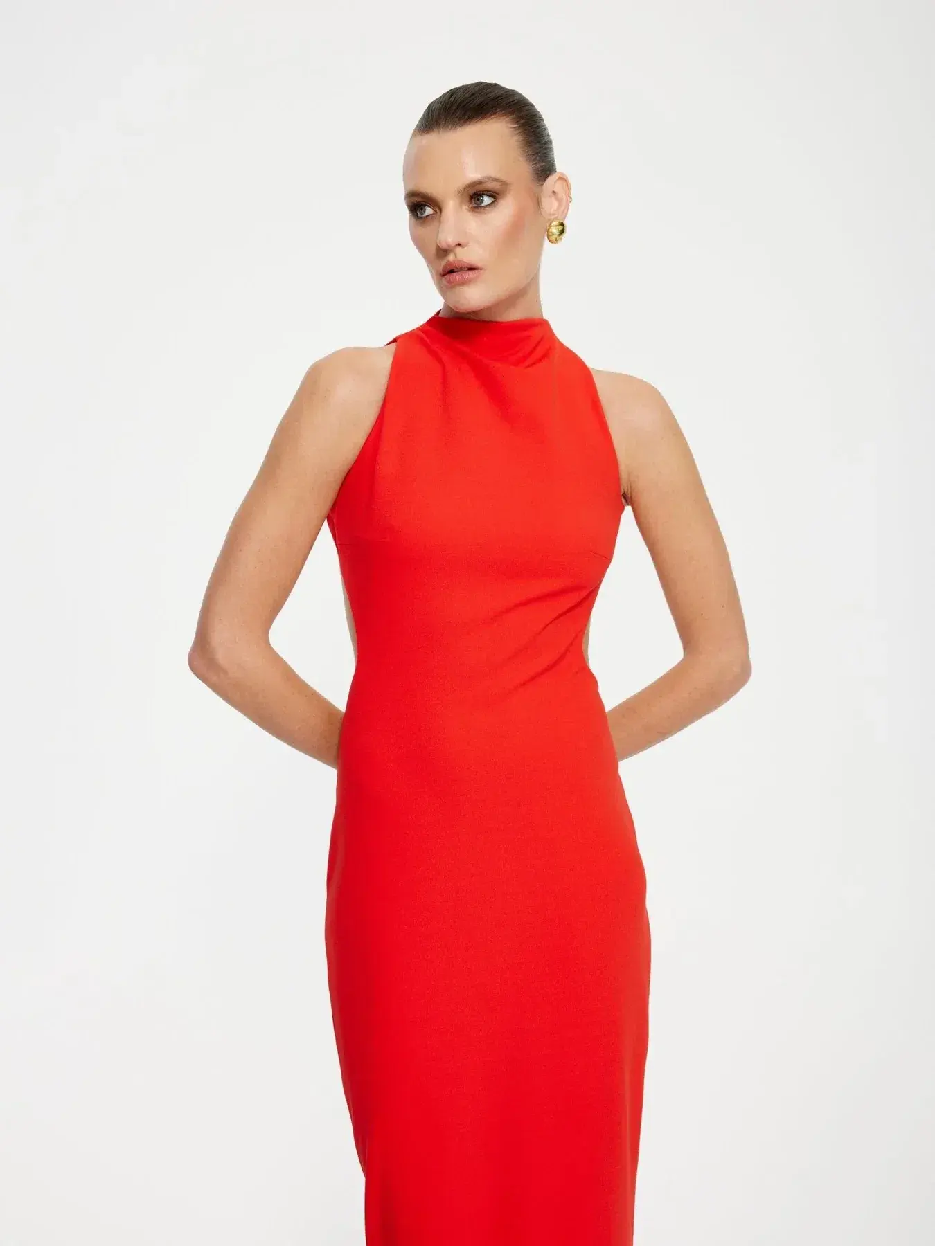 Effie Kats Ambre Gown In Cherry Red Size 6 / XS - Image 2