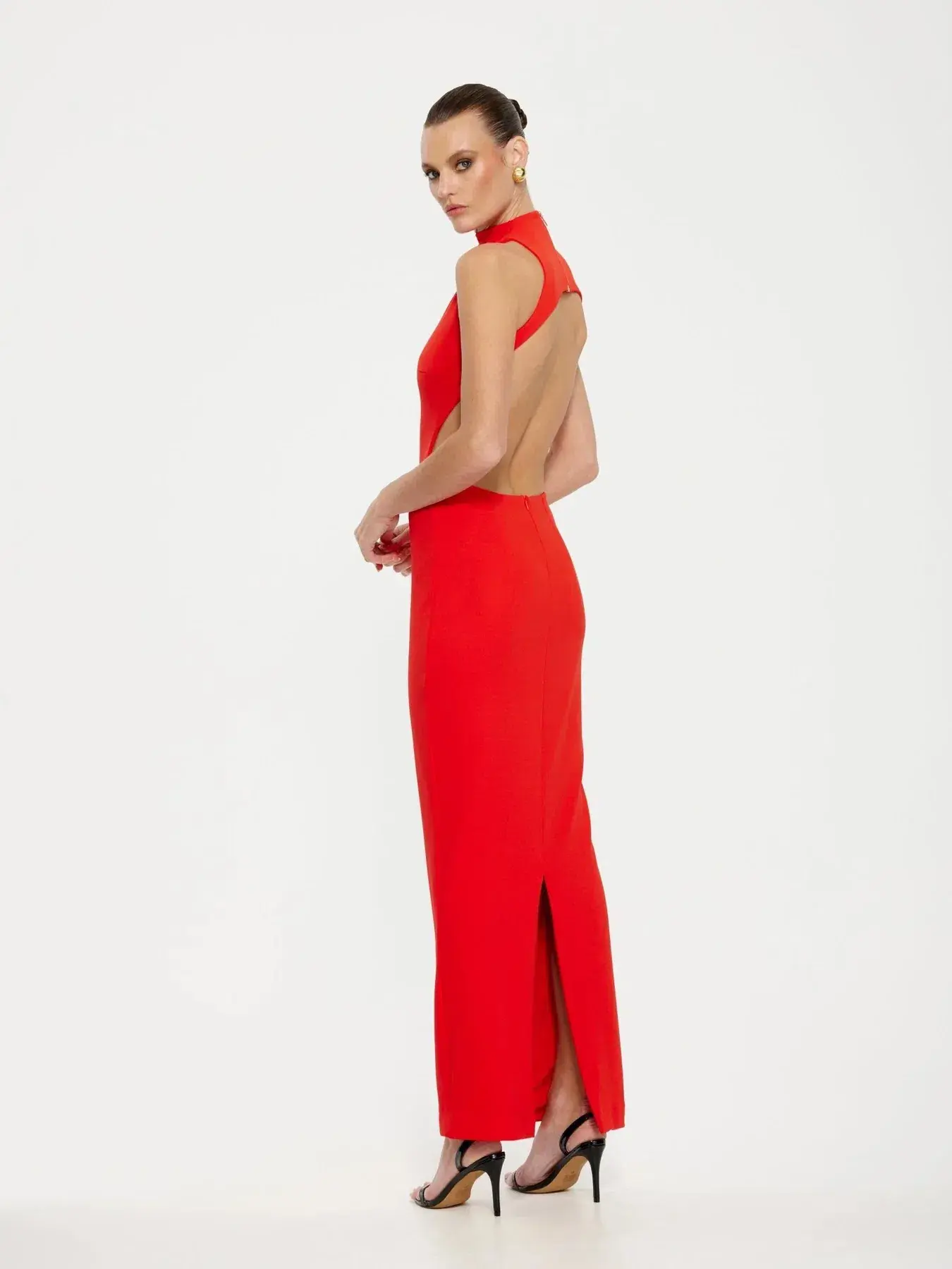 Effie Kats Ambre Gown In Cherry Red Size 6 / XS - Image 3