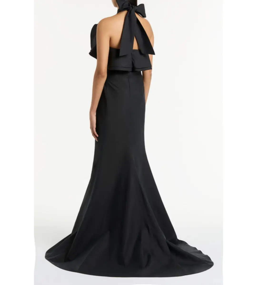Carla Zampatti Silk Dupion Rose Gown Black Size 10  for rent on The Volte - main image