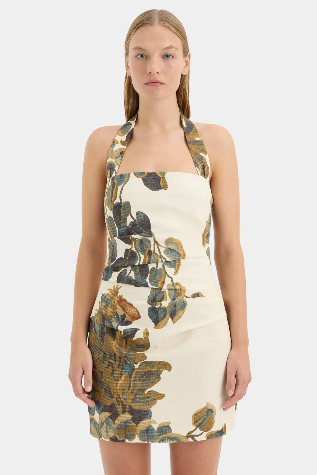 Sir the Label The Evalita Halter Mini Dress in Pine Valley Size 10 for rent on The Volte - main image