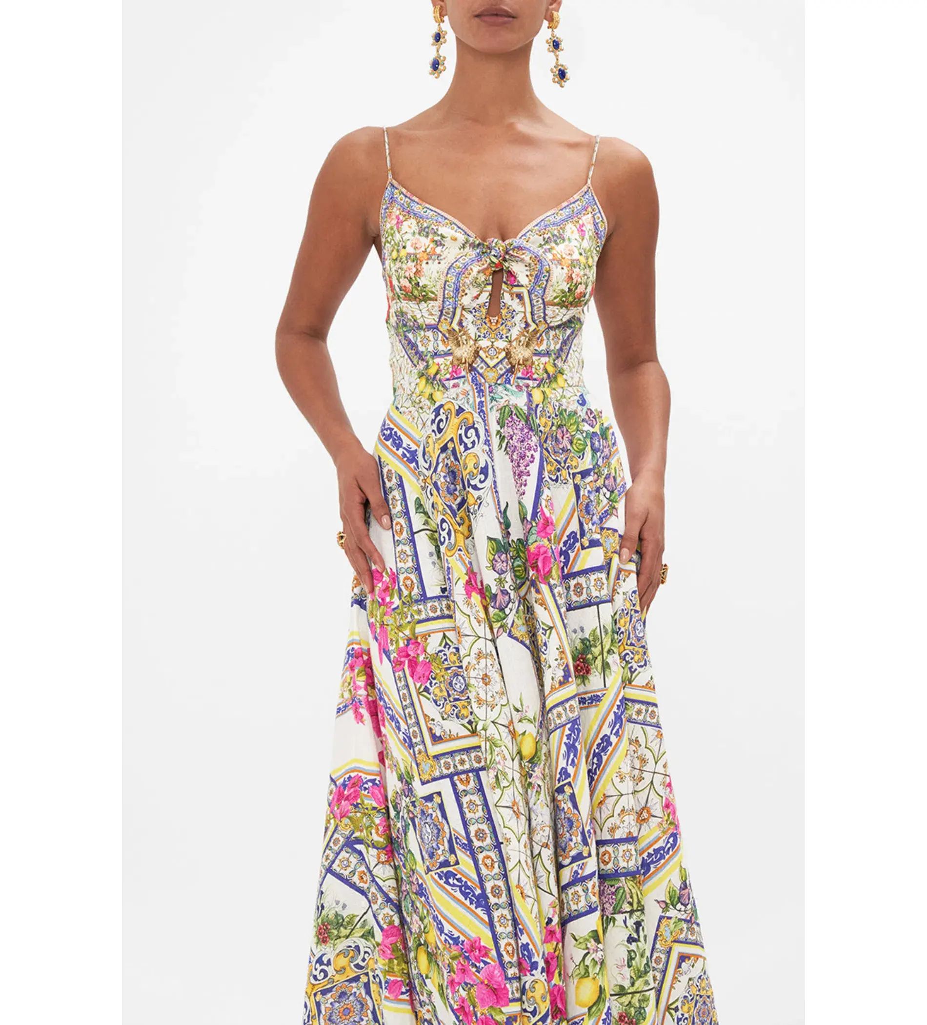 Camilla The Amalfi Amore Long Dress Multi Size 10 - Image 3
