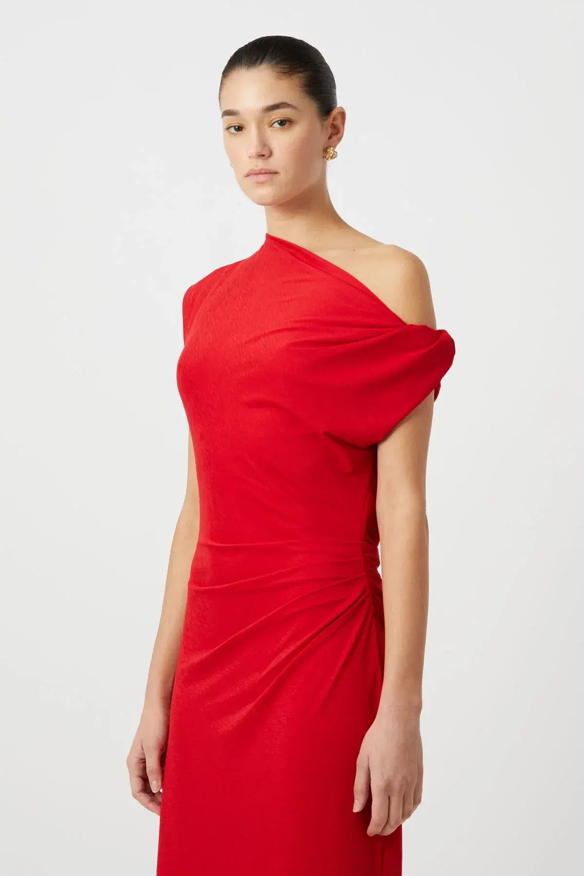 Camilla and Marc Annalise Draped Maxi Dress Scarlet Red Size 12 - Image 4