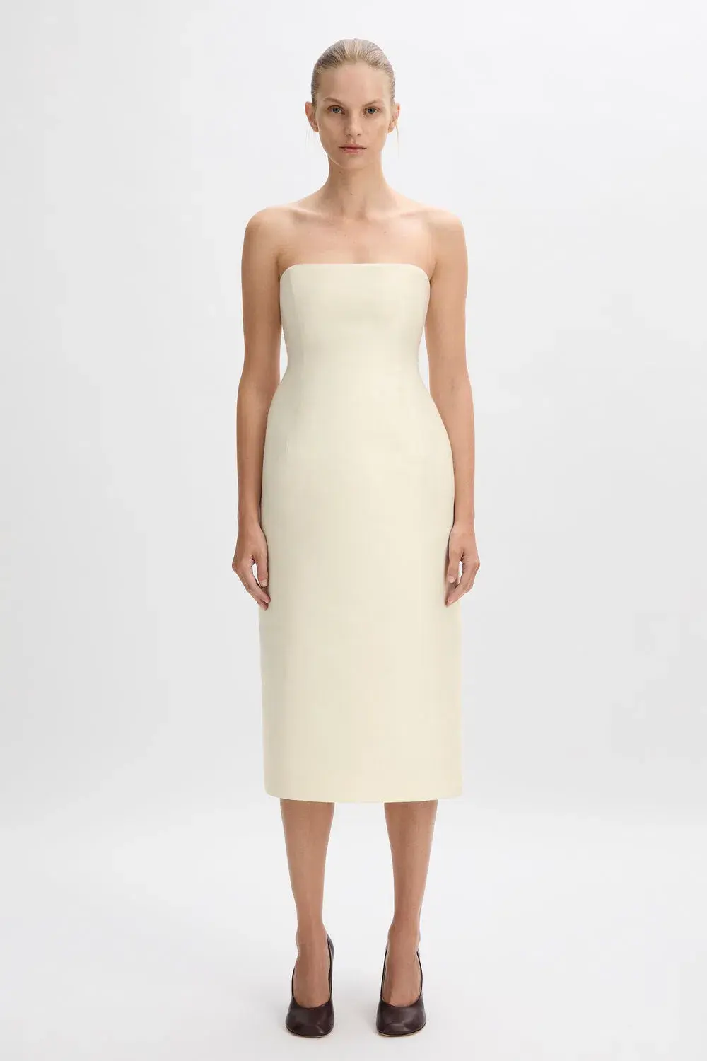 Beare Park Cordelia Midi Dress in Ivory Size 8 - Image 1