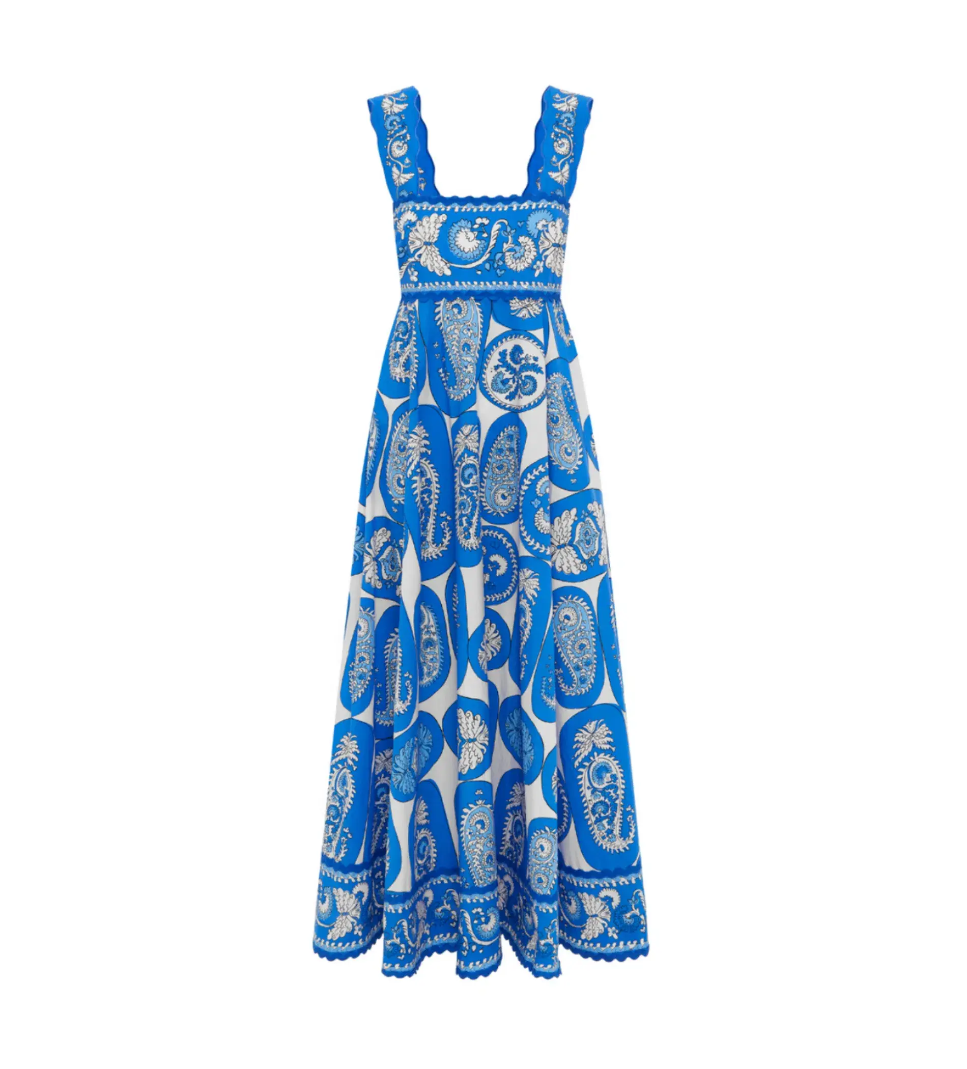 Alemais Dianna Summer Dress Paisley Blue/White Print Size AU 12 - Image 6