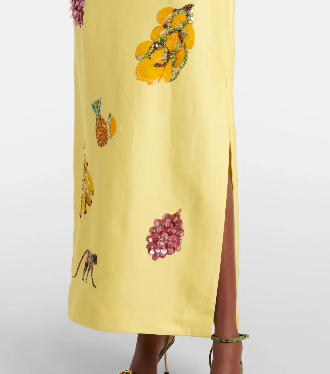 Alemais Diamond Dancer Midi Dress Yellow Size 10  - Image 4