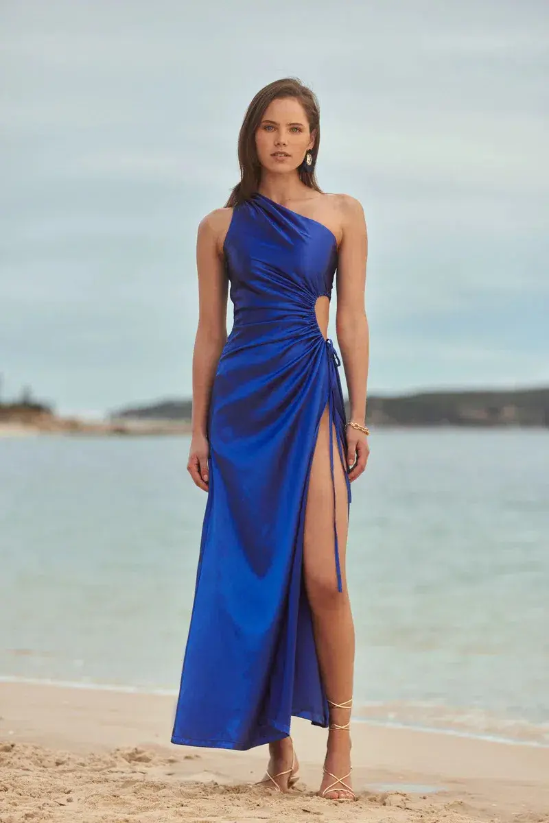 Sonya Moda Nour Maxi Dress Blue Size AU 10 - Image 1