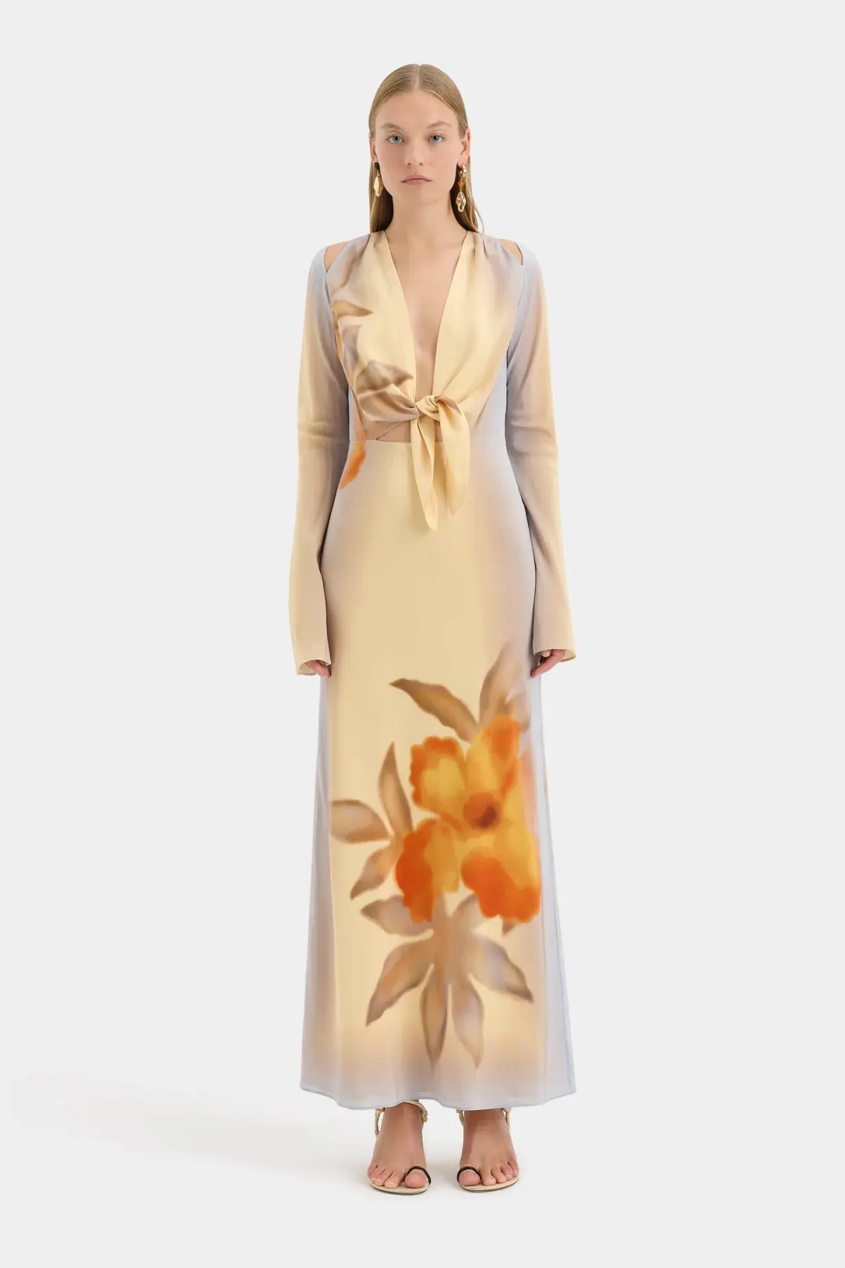 Sir the Label Serene Scarf Dress Sequoia Floral Size 2 / AU 10 - Image 1