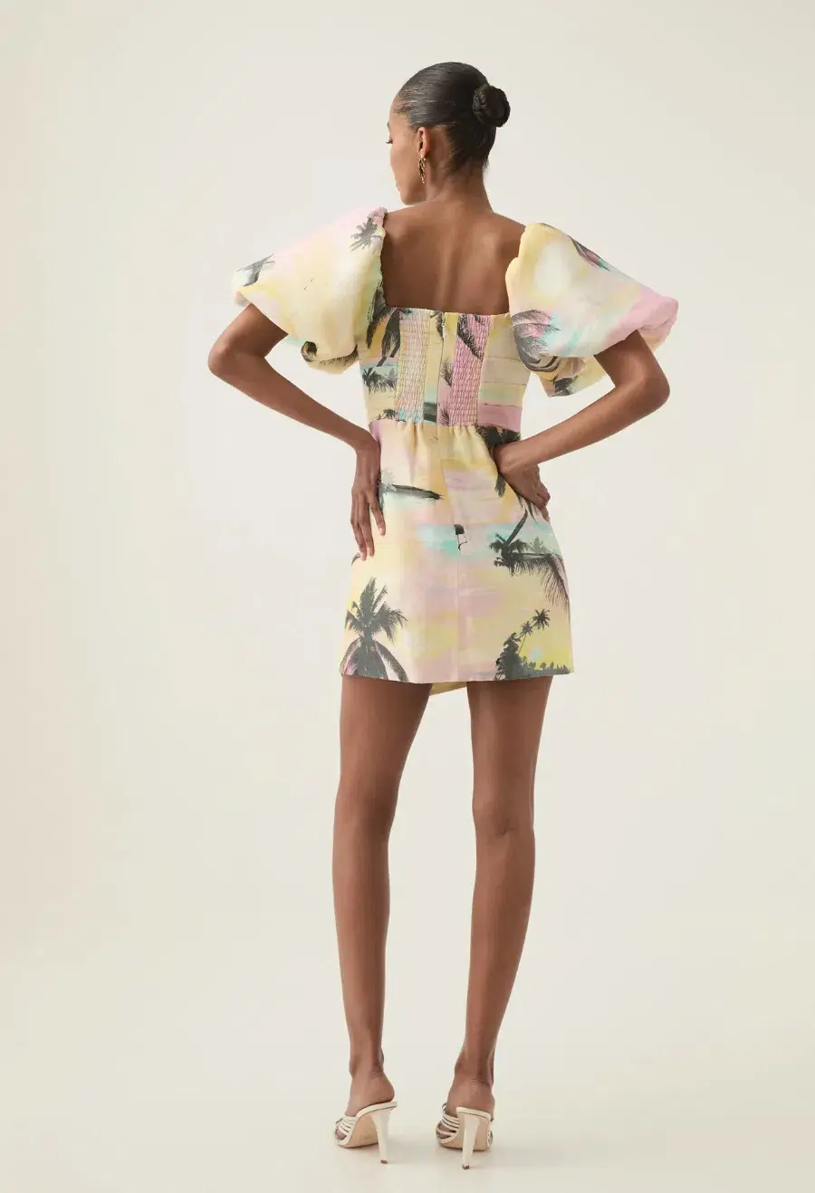 Aje Paradise Wrap Front Mini Dress Sunset Sky Size 14 - Image 3