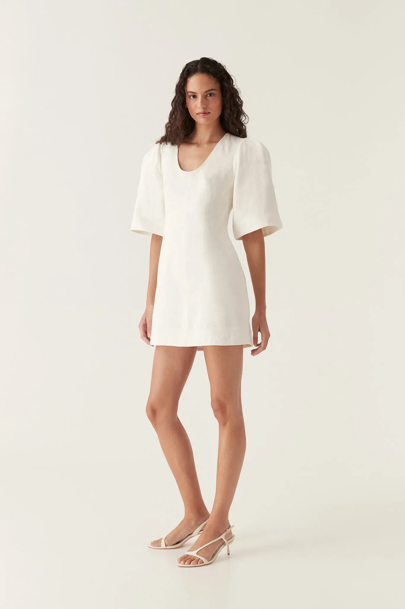 Aje Hunter Twisted Mini Dress Ivory Size 8 - Image 1