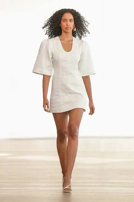 Aje Hunter Twisted Mini Dress Ivory Size 8 - Image 2