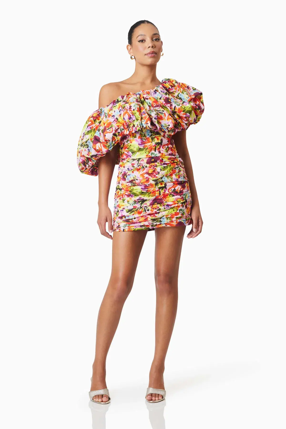 Elliatt Elira Printed Mini Dress Floral Size 10  - Image 2