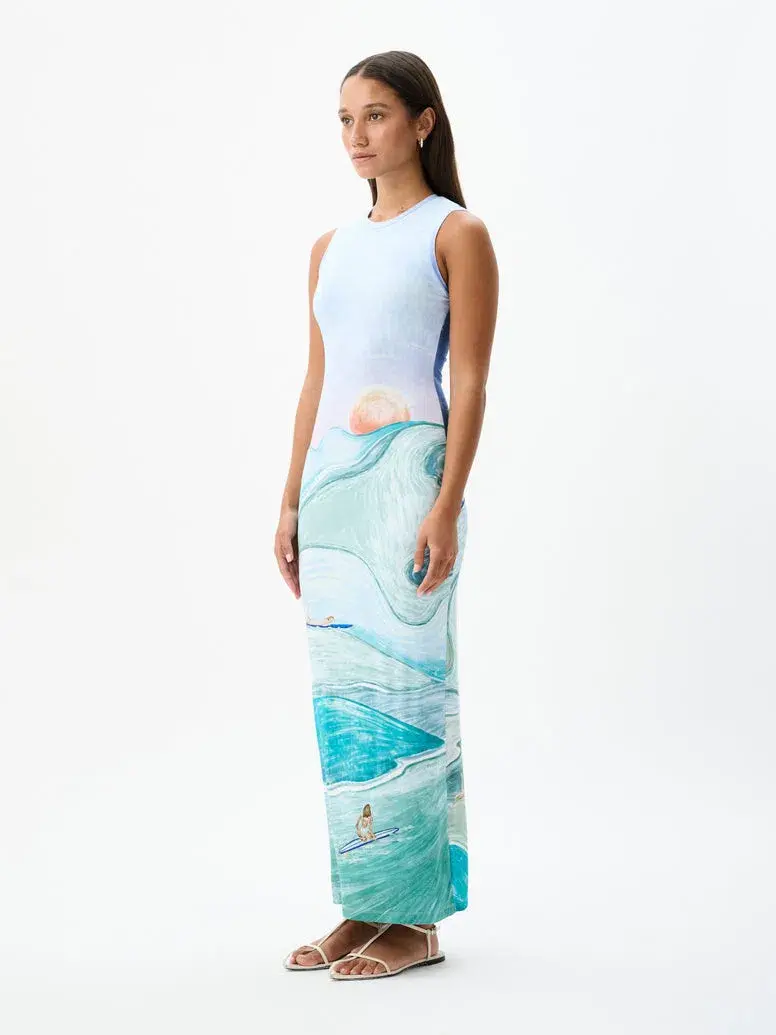 Roame Theodore Maxi Dress Apres Surf Print Size 1 / AU 8 - Image 2