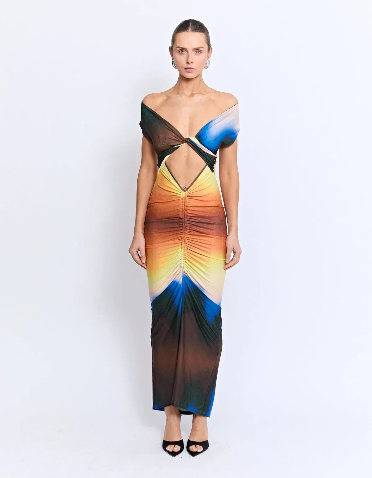 Pfeiffer Lexington Midi Dress Earth Size 14 - Image 2