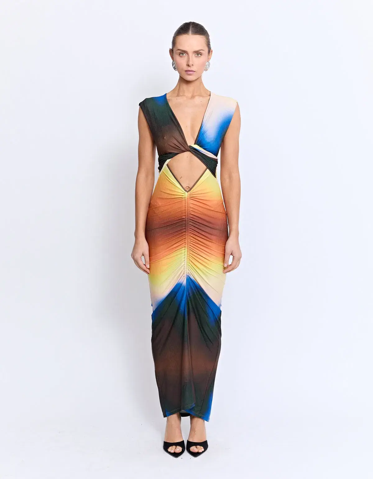 Pfeiffer Lexington Midi Dress Earth Size 14 - Image 1