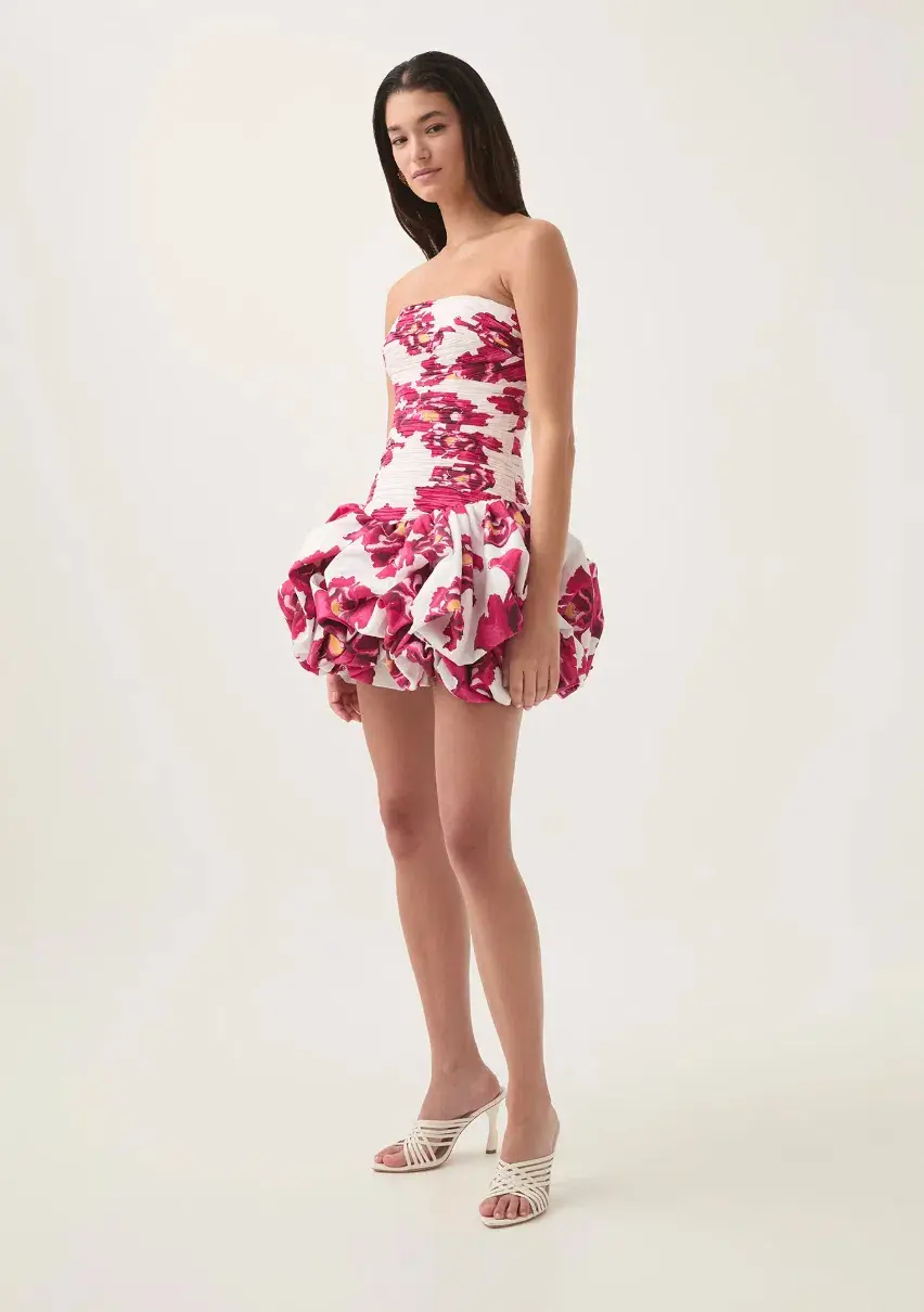 Aje Violette Bubble Hem Mini Dress Boldly Blooming Size 10 - Image 4
