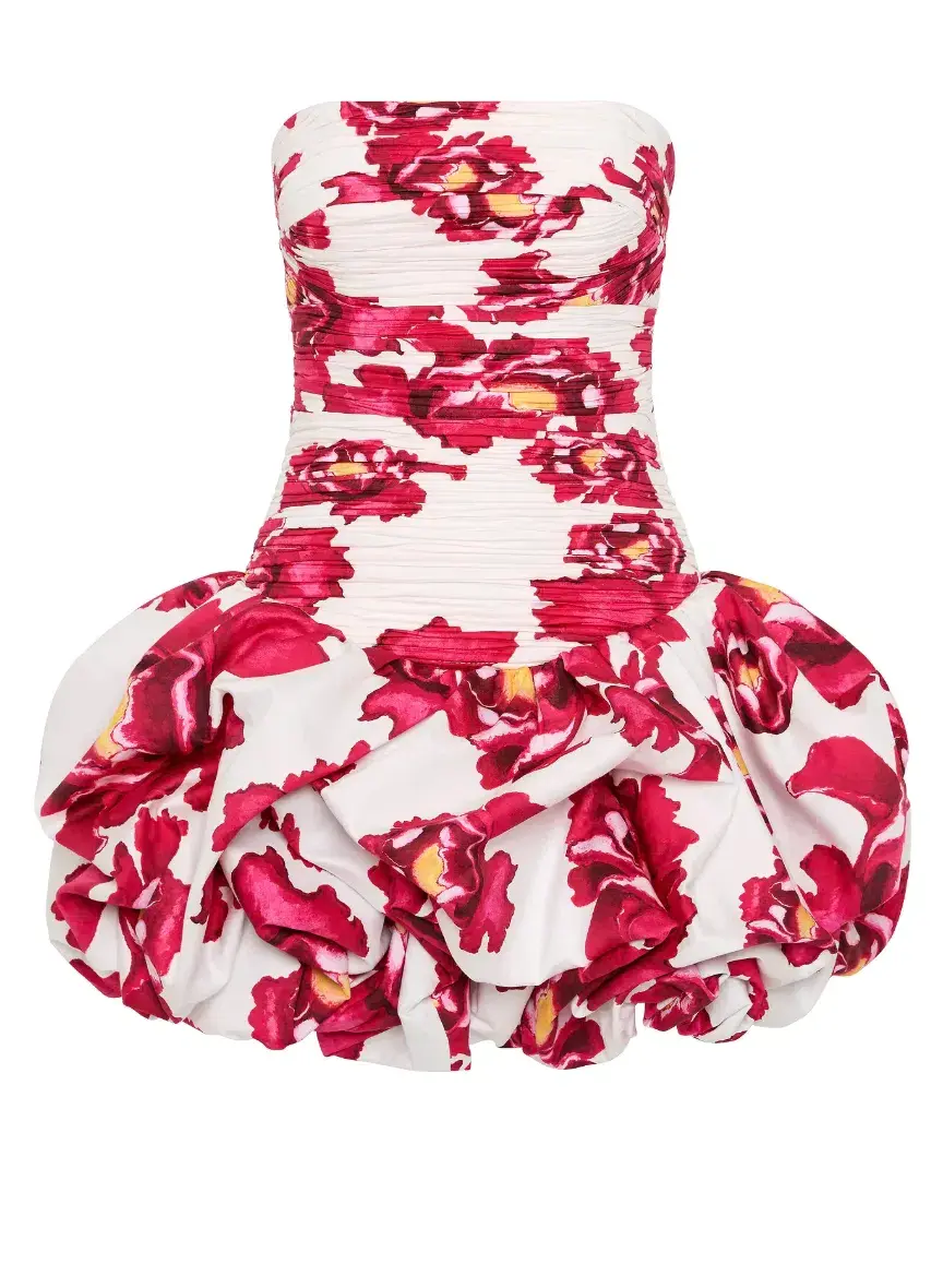 Aje Violette Bubble Hem Mini Dress Boldly Blooming Size 10 for rent on The Volte - main image