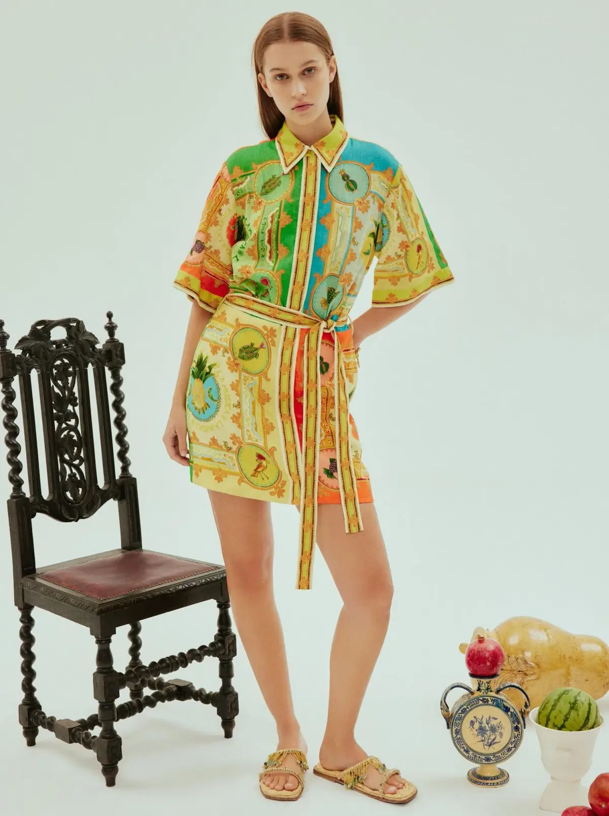 Alemais La Musica Mini Dress Floral Multi Size 12 - Image 1