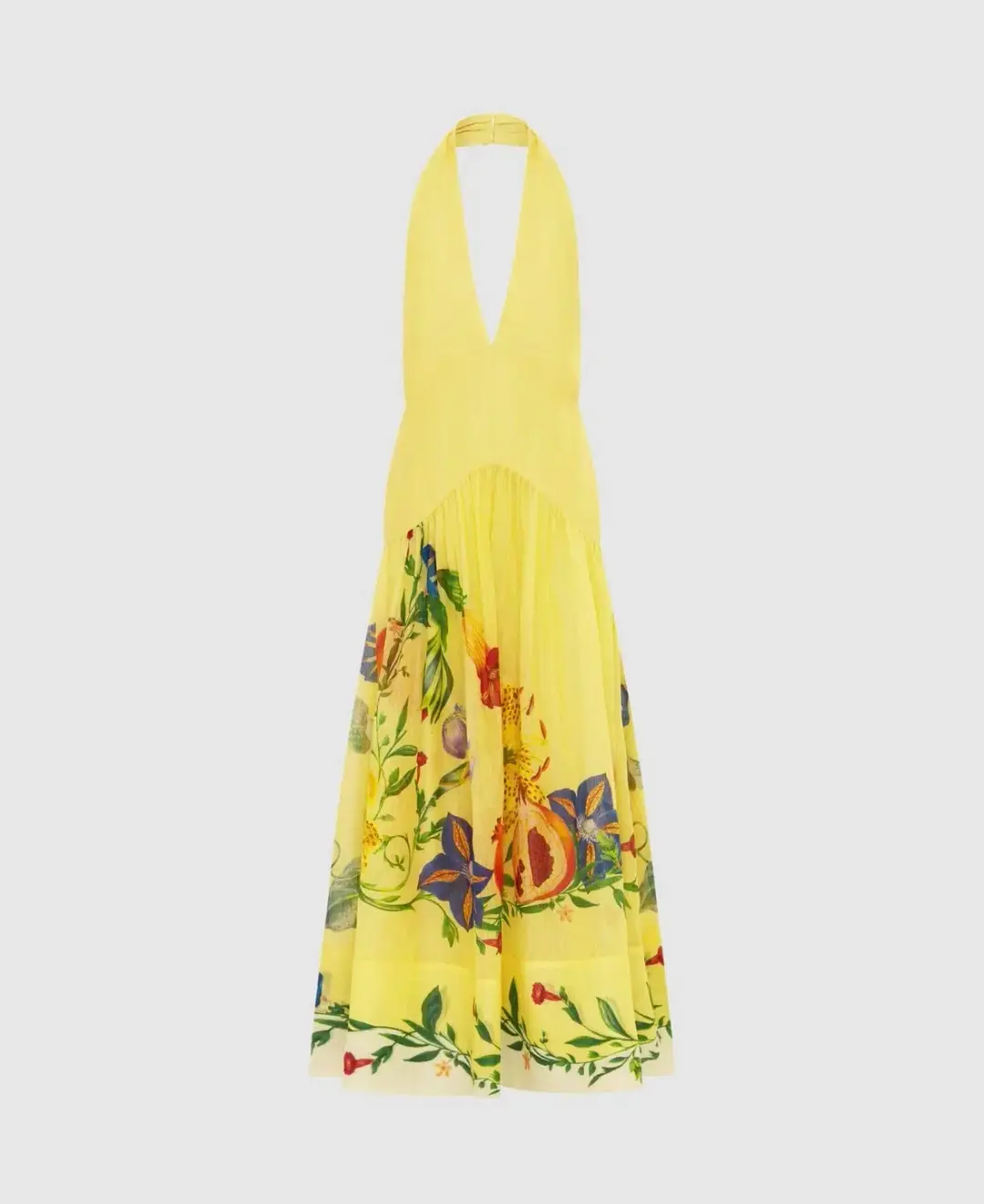 Alemais Dahlia Halter Gown Yellow Size AU 8 for rent on The Volte - main image