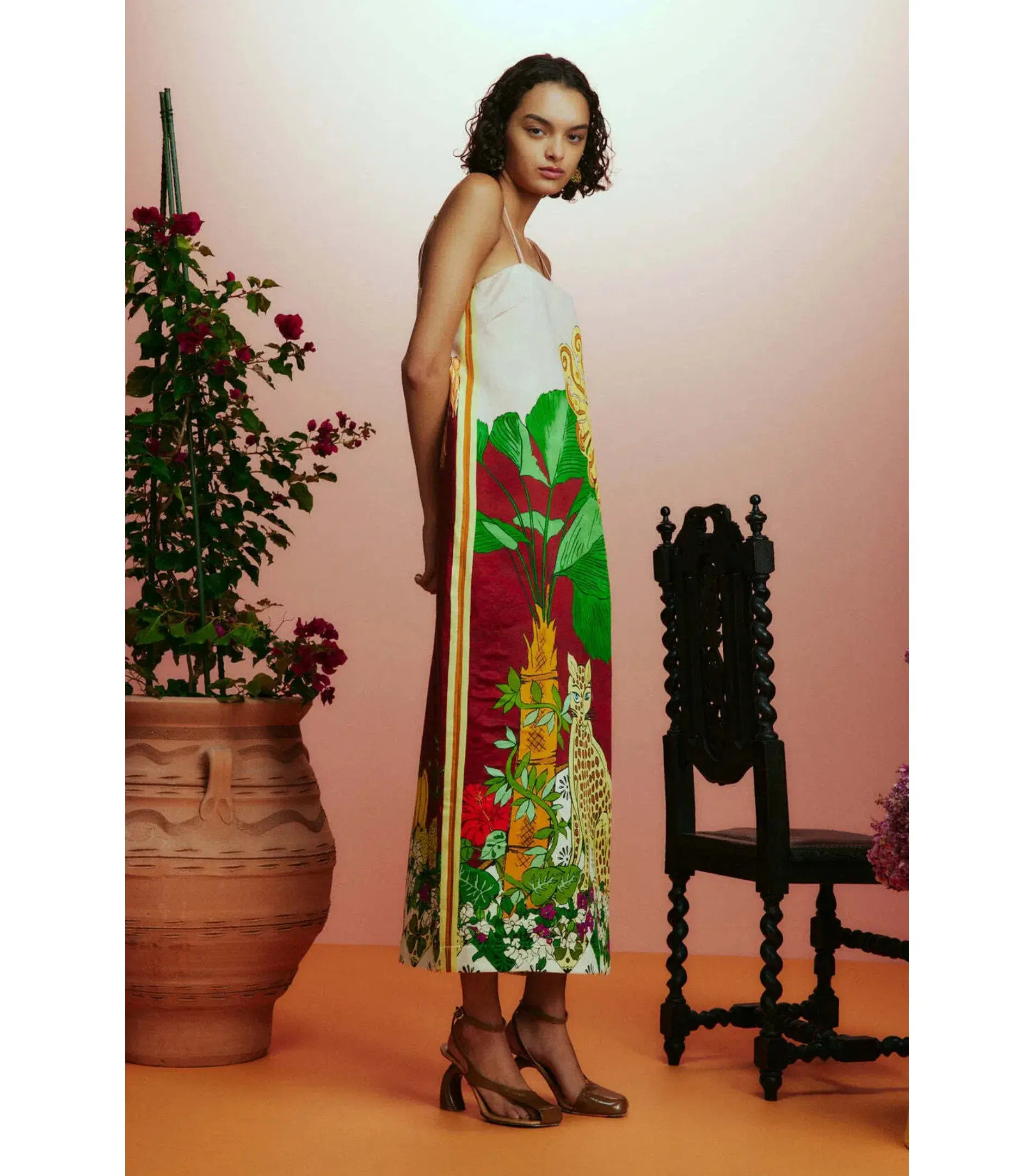 Alemais Tiger Slip Dress Multi Size AU 8 - Image 3