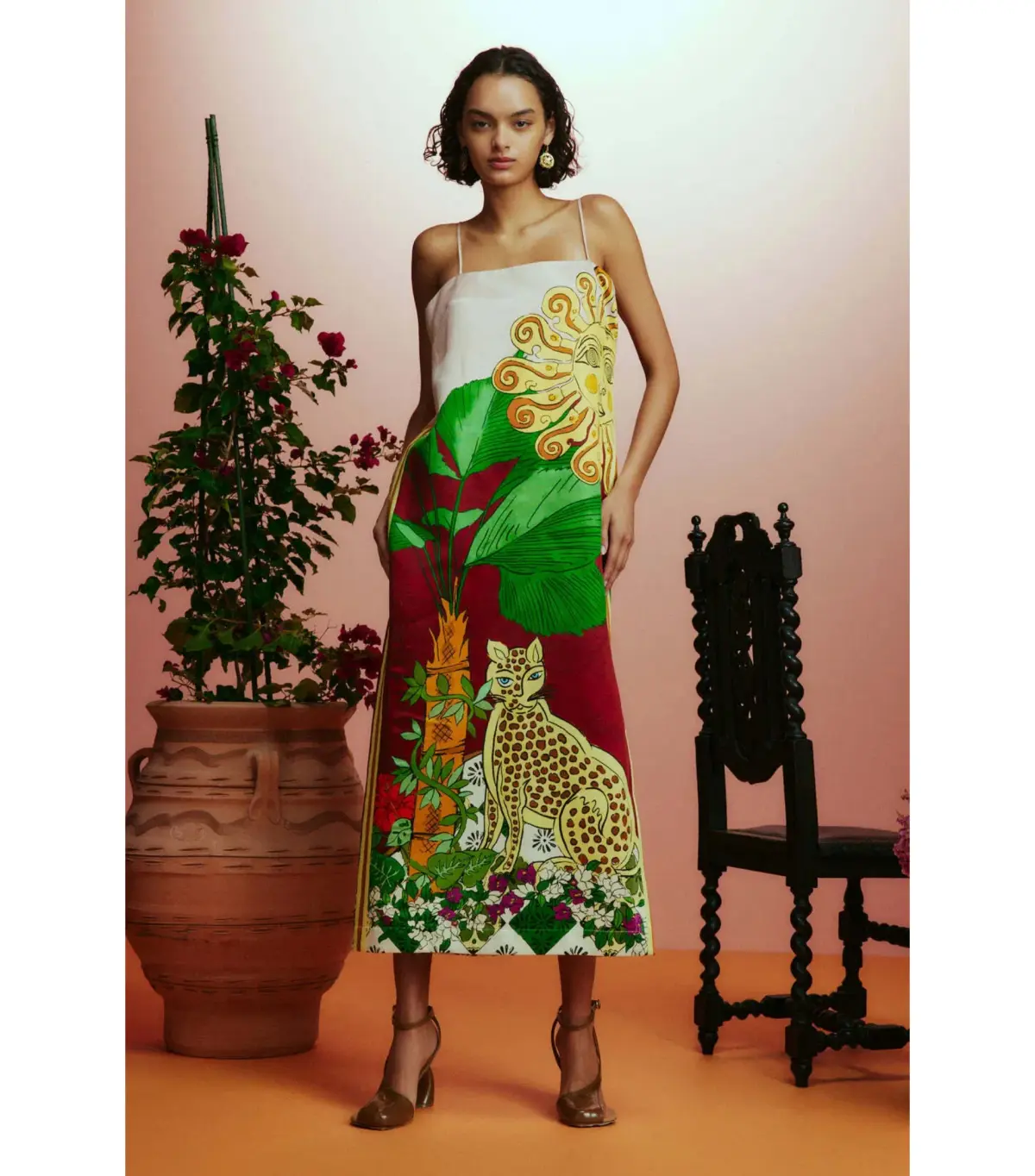 Alemais Tiger Slip Dress Multi Size AU 8 - Image 1