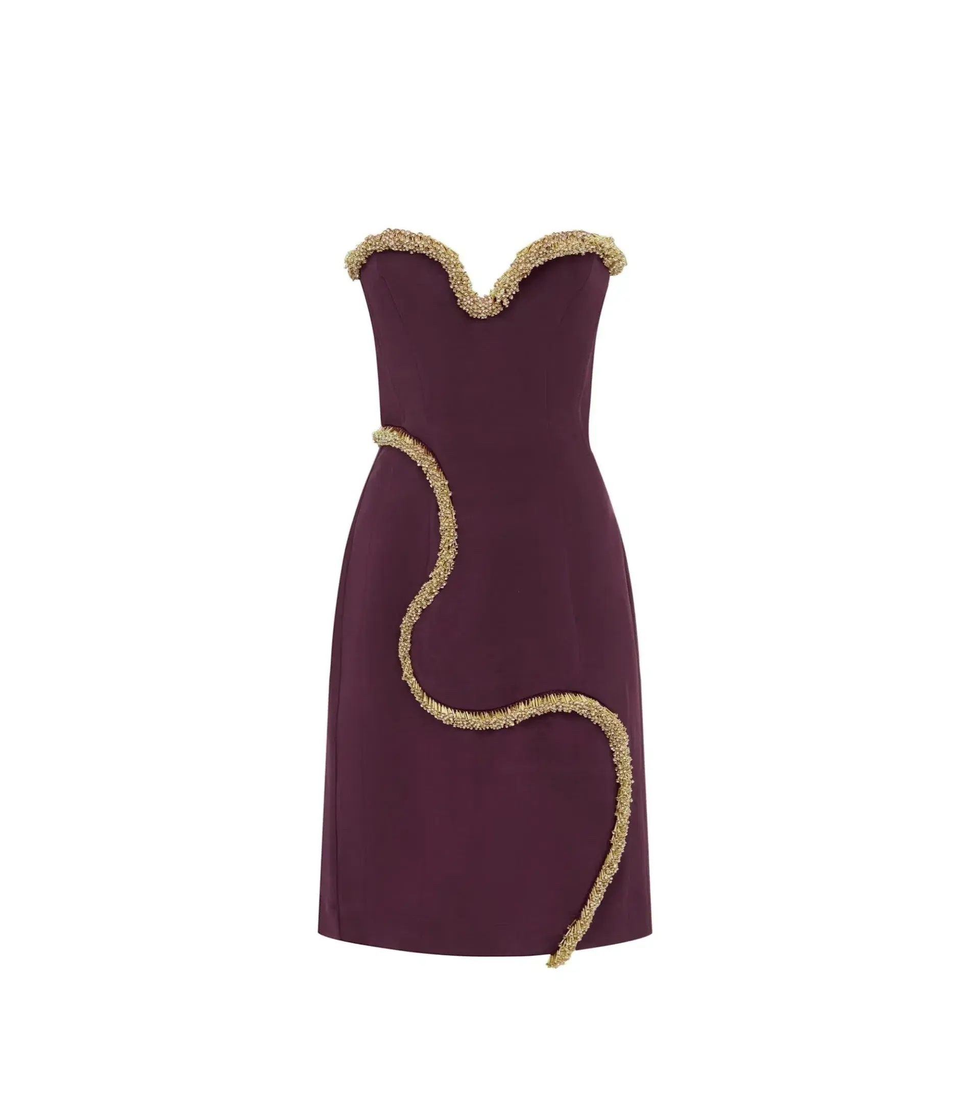 Alemais Orion Embellished Midi Dress Burgundy Size AU 10 - Image 5
