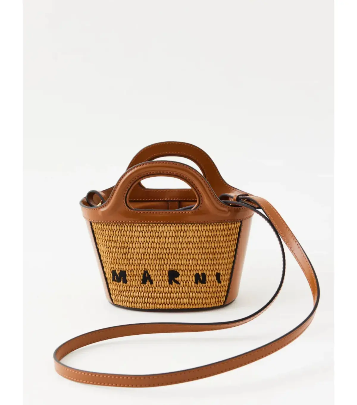 Marni Micro Tropicalia Logo Bag in Raw Sienna - Image 3