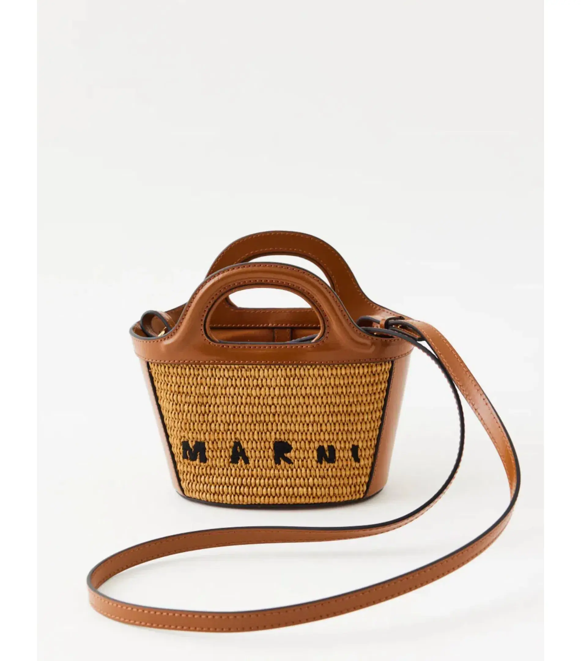 Marni Micro Tropicalia Logo Bag in Raw Sienna - Image 3