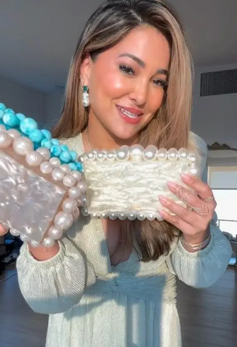 Cult Gaia Eos Clutch in Pearl - Image 4