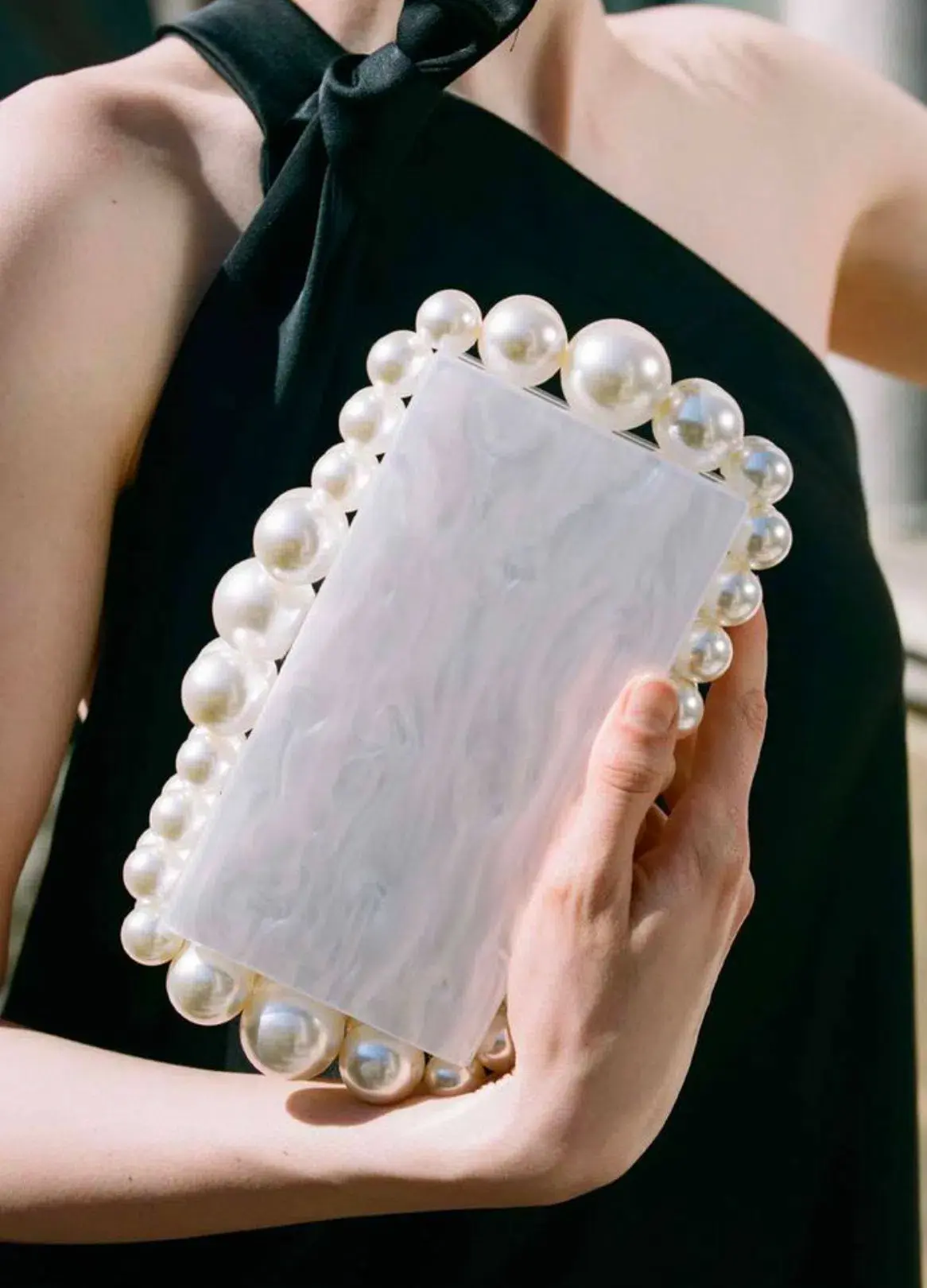 Cult Gaia Eos Clutch in Pearl - Image 2