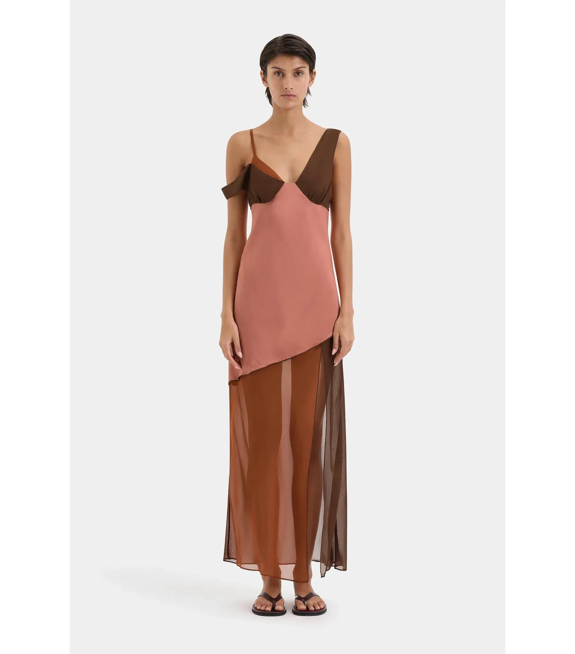 Sir the Label Halcyon Midi Dress in Almond Splice Size 2 / AU 10 - Image 1