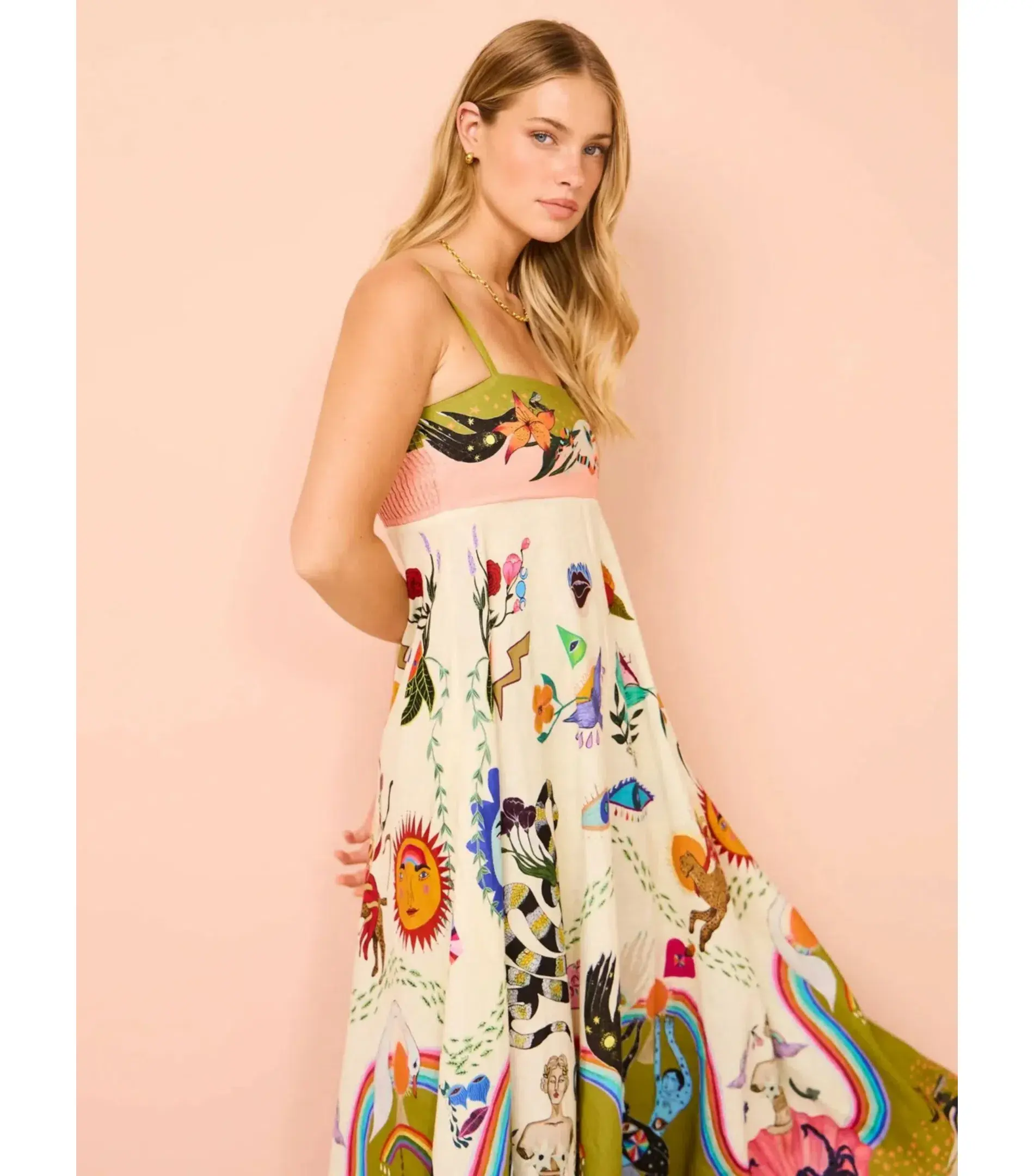 Alemais Evergreen Sundress Print Size AU 6 - Image 2