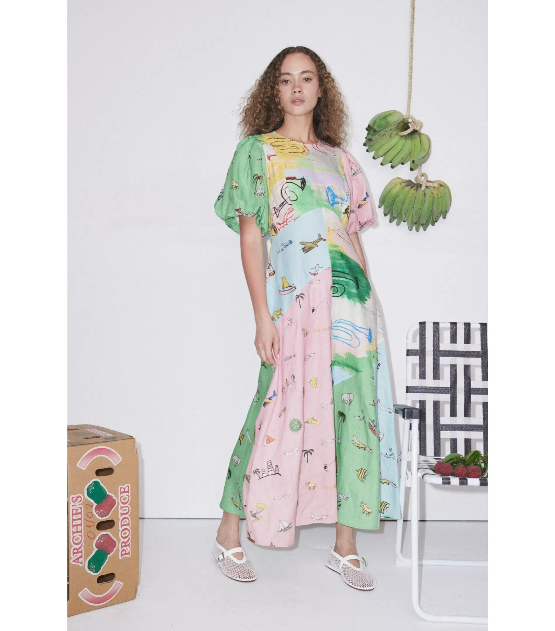Alemais Jet Midi Dress Multi Size AU 8 - Image 1