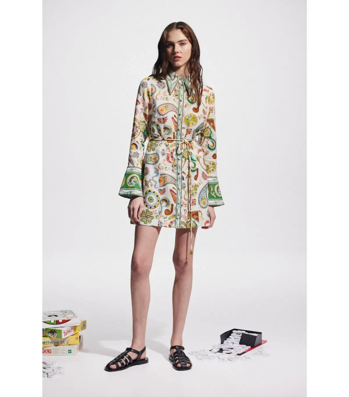 Alemais Arcade Mini Dress Multi Size AU 8 - Image 1