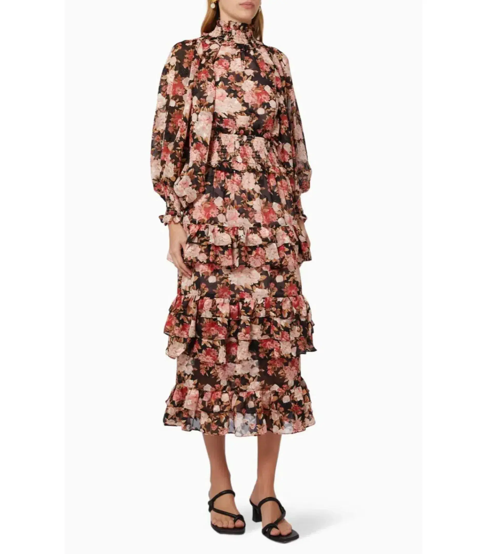 Elliatt Sonvia Astrid Afterglow Midi Dress Floral Size S / AU 8 - Image 1