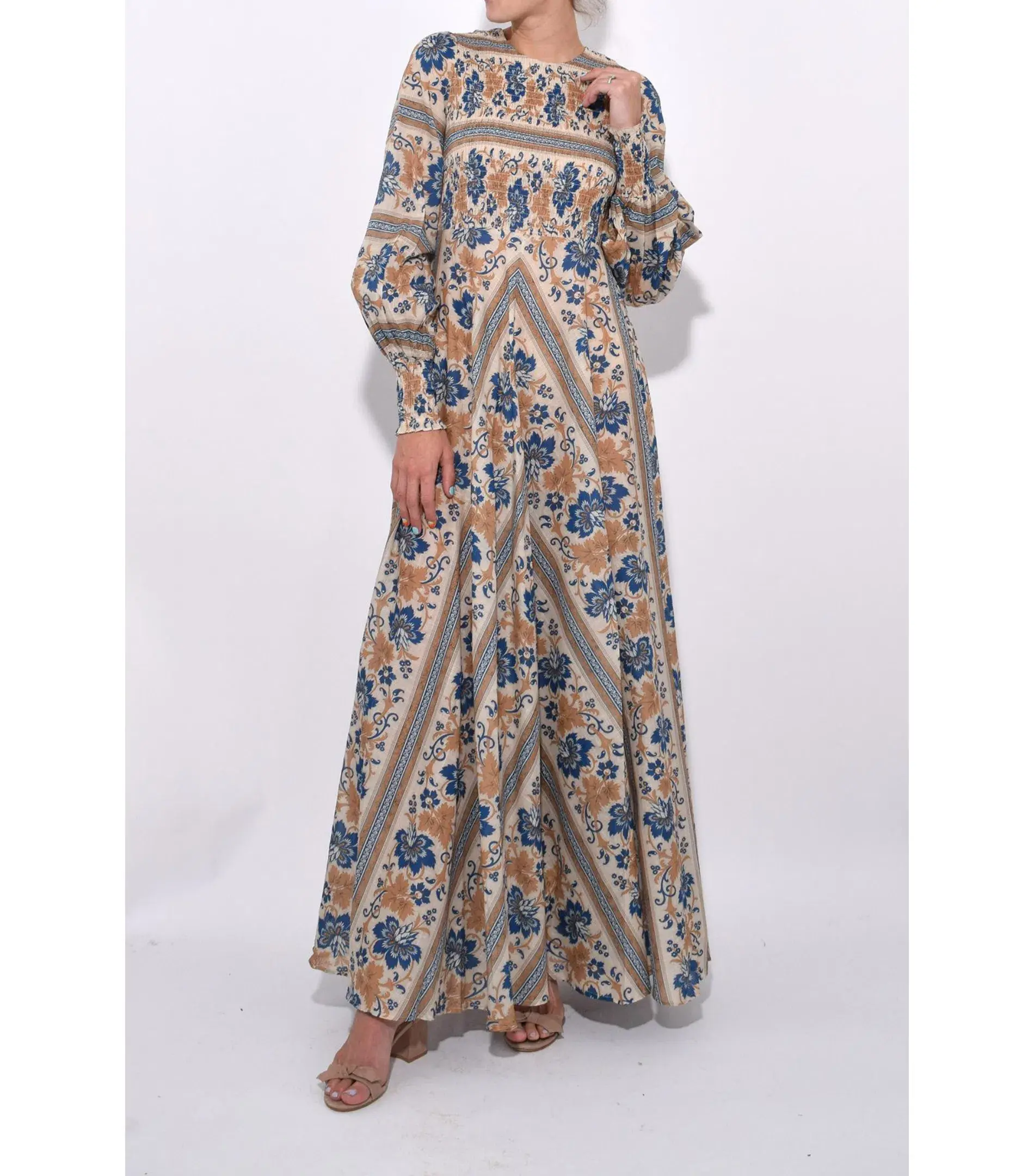 Zimmermann Castile Shirred Bodice Dress Print Size 0 / AU 8 - Image 1