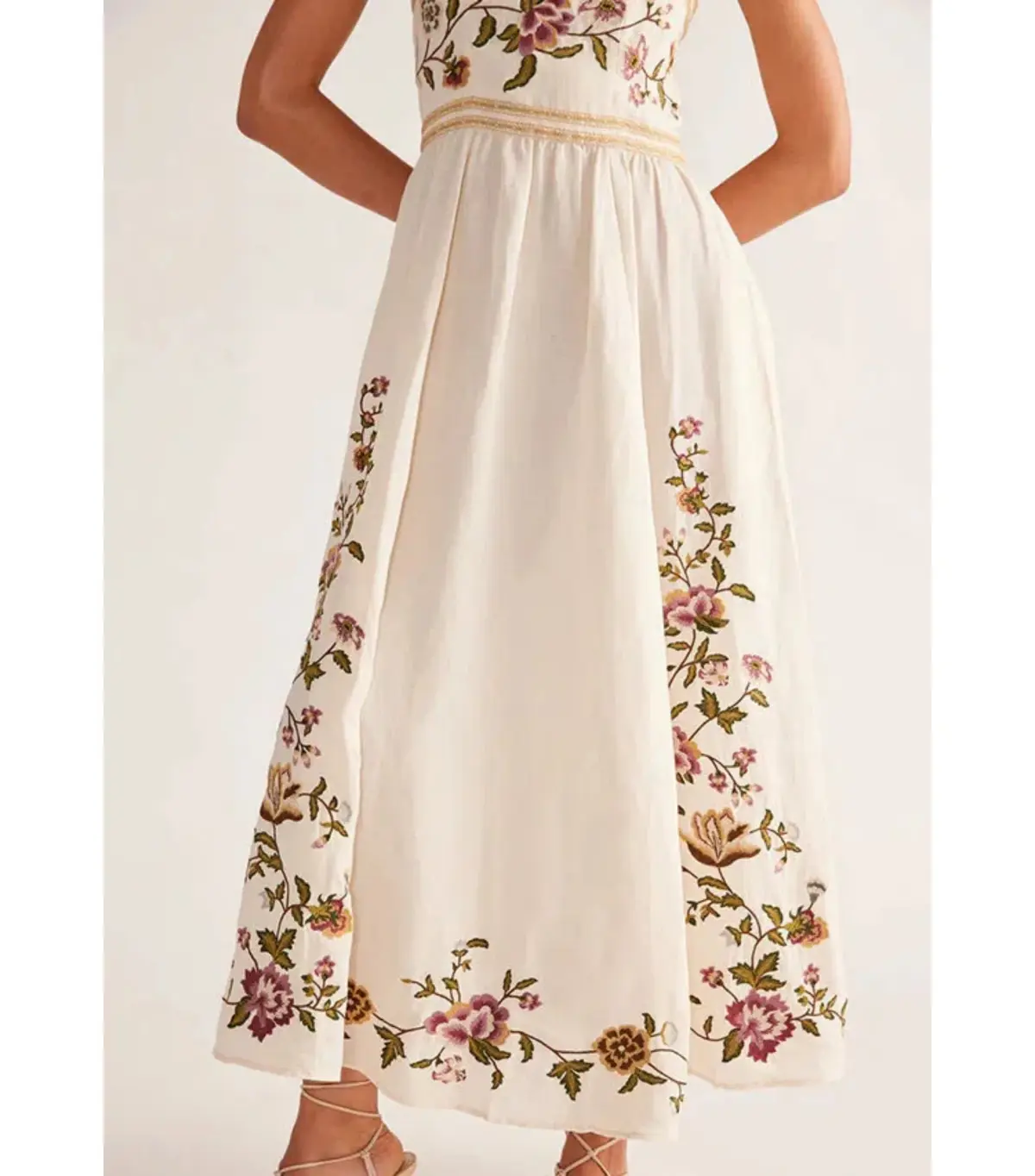 Mos The Label Camille Maxi Dress Ivory Size M / AU 10 - Image 4