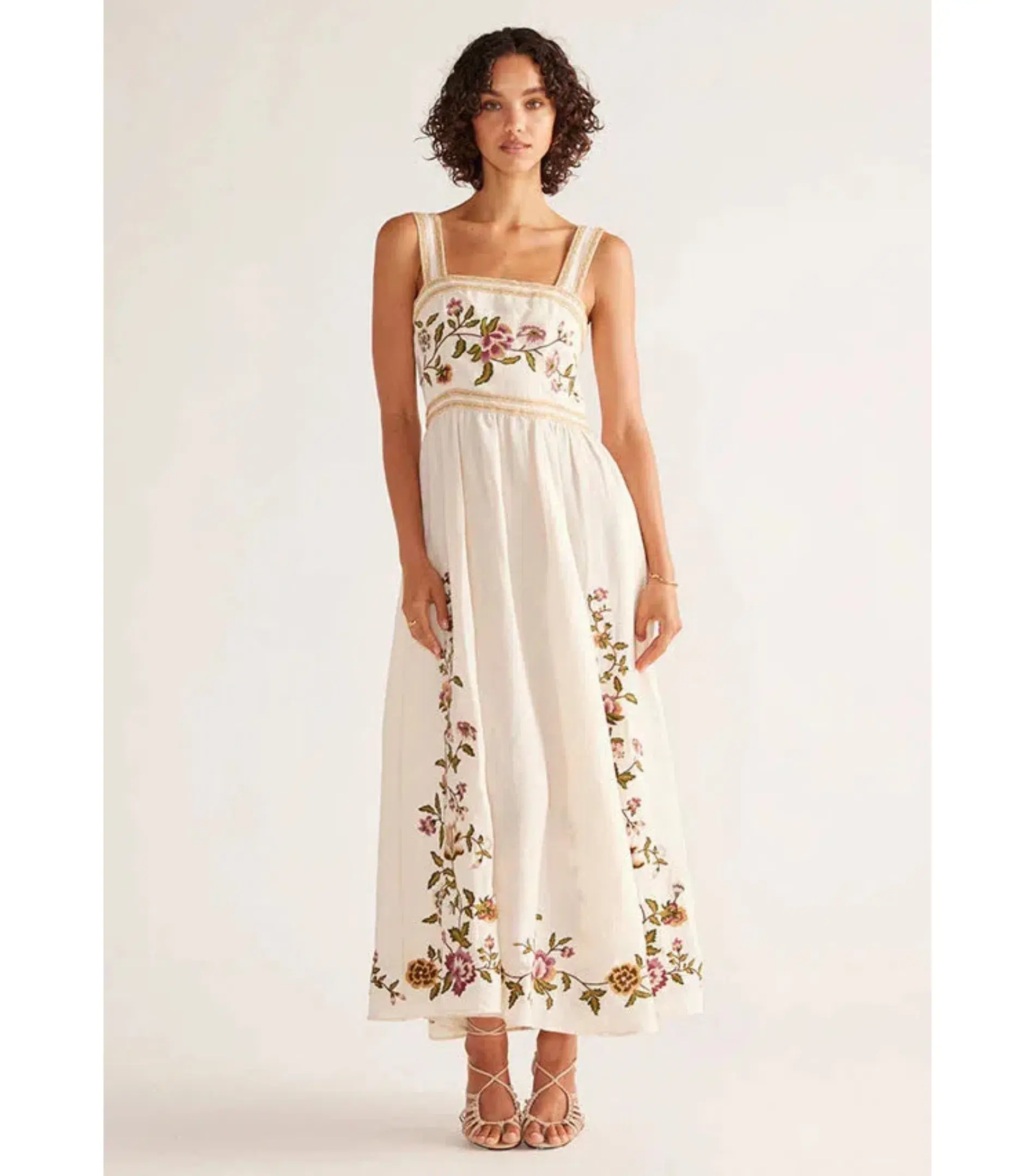 Mos The Label Camille Maxi Dress Ivory Size M / AU 10 - Image 1