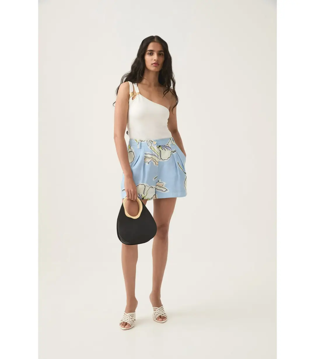 Aje Vibrancy Knit Sleeveless Top Ivory Size AU 8  for rent on The Volte - main image