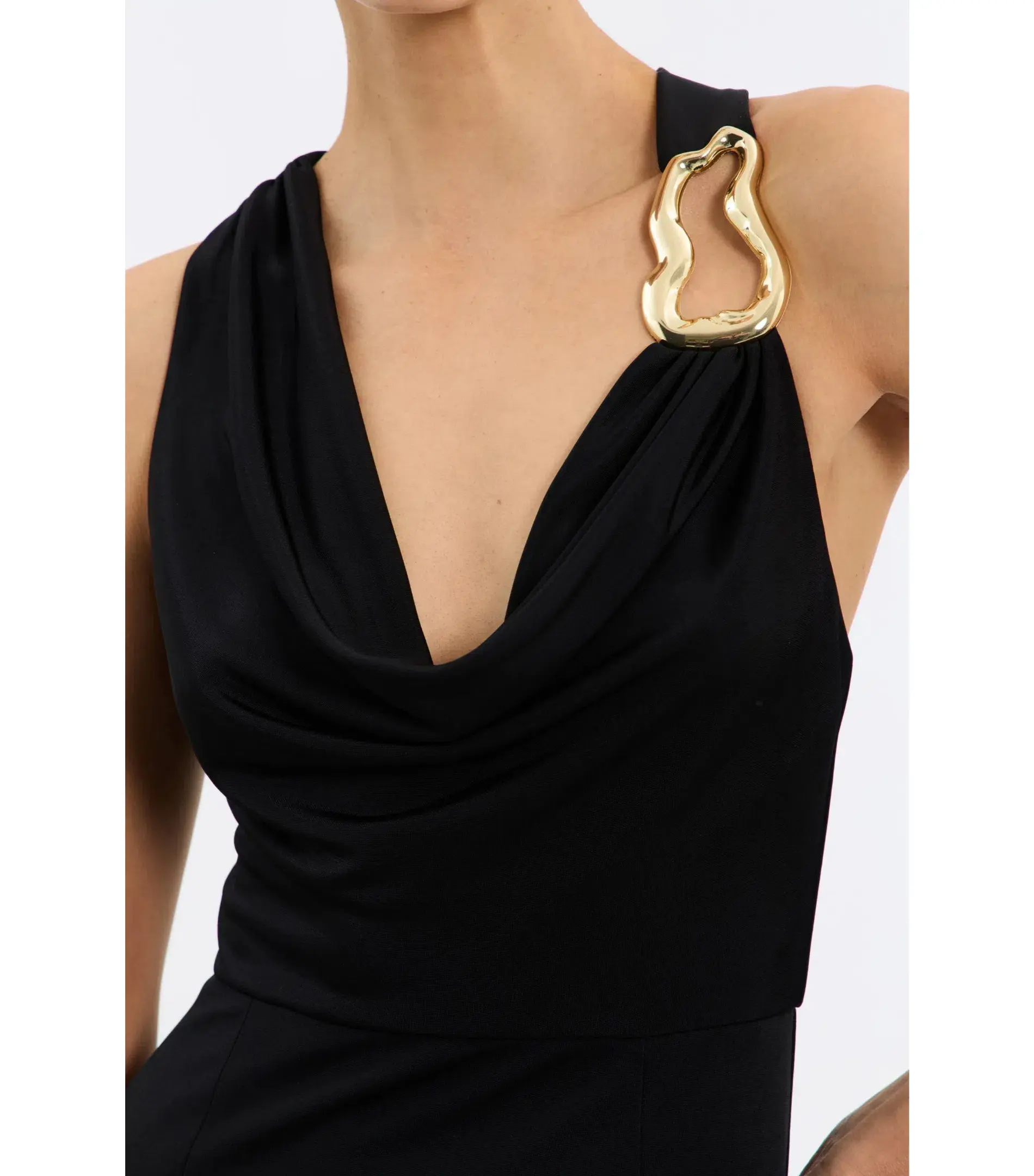 Rebecca Vallance Domenica Halter Gown Black Size AU 6 - Image 3