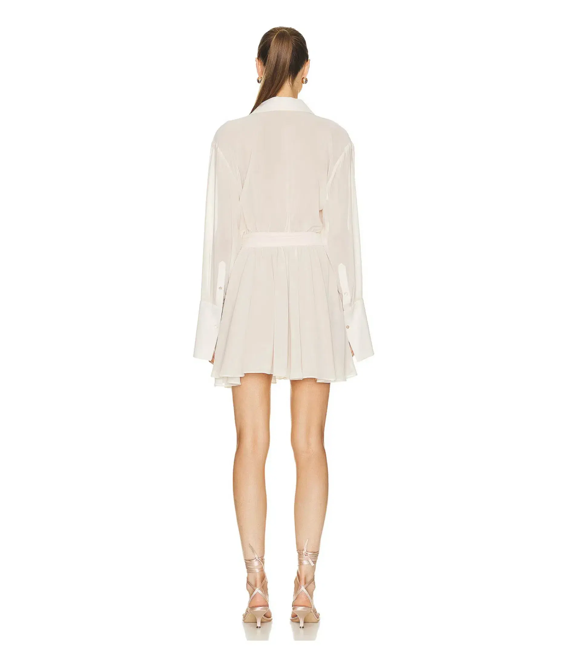 Helsa Sheer Dress Cream Size XXS / AU 4 - Image 4