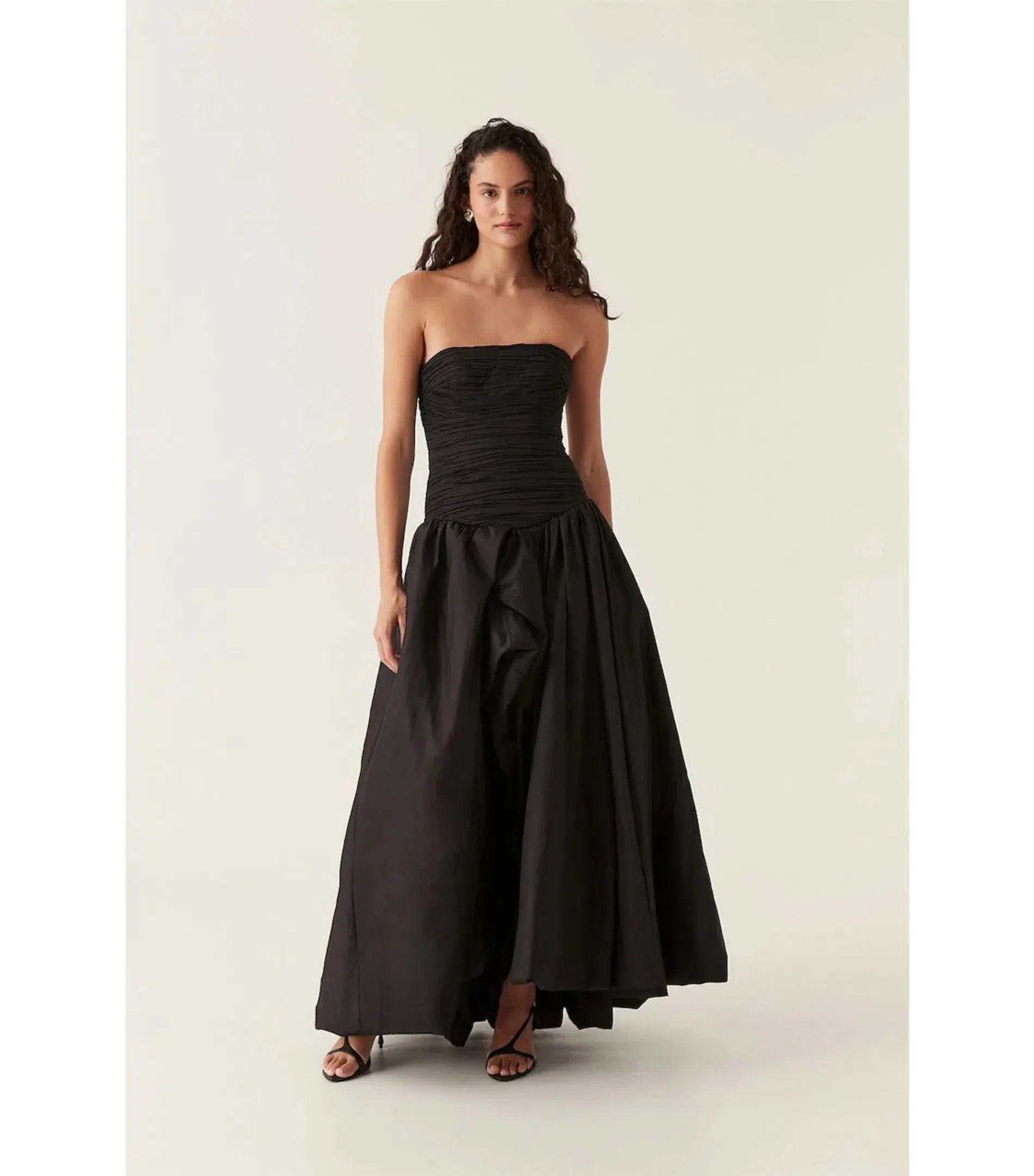 Aje Violet Bubble Hem Maxi Dress Black Size AU 10  - Image 3