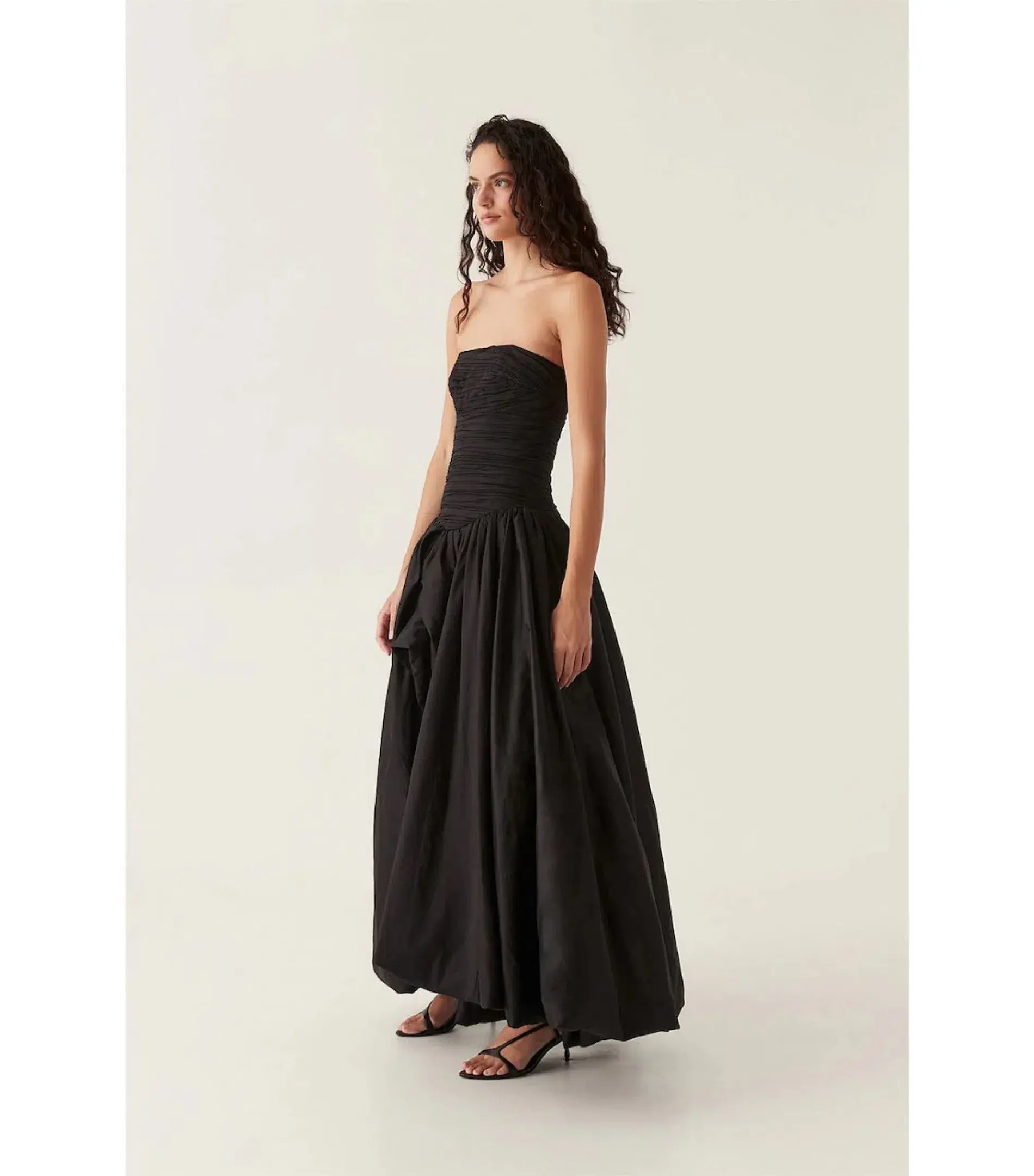 Aje Violet Bubble Hem Maxi Dress Black Size AU 10  - Image 5