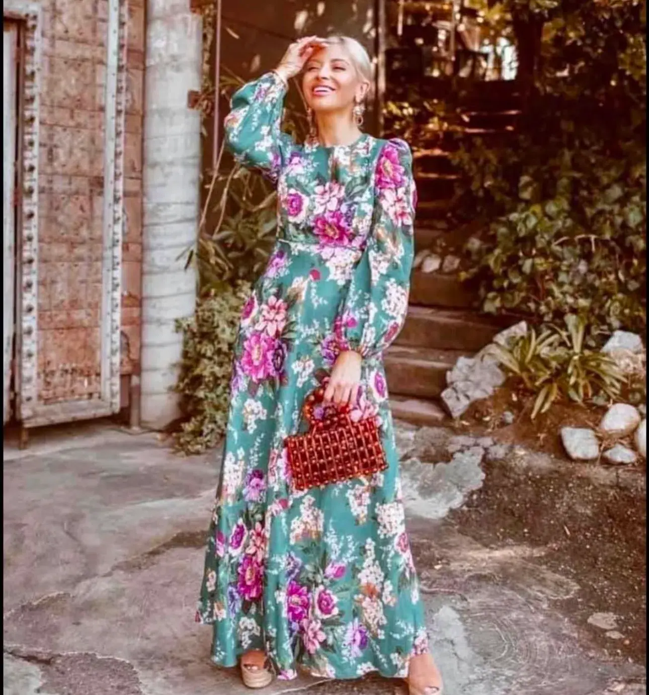 Zimmermann Allia High Neck Midi Dress Print Size 2 / Au 12 - Image 2